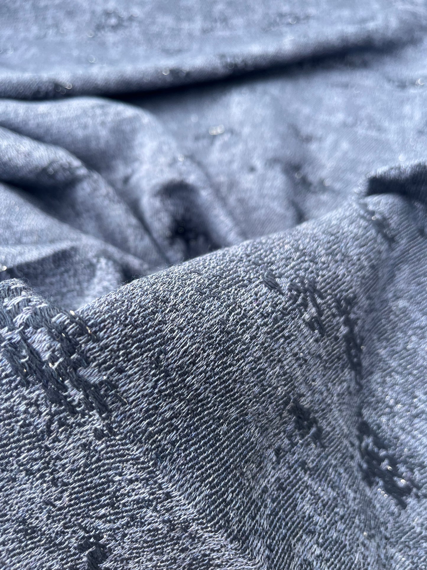 Hélène 005 cotton jacquard with lurex indigo/navy