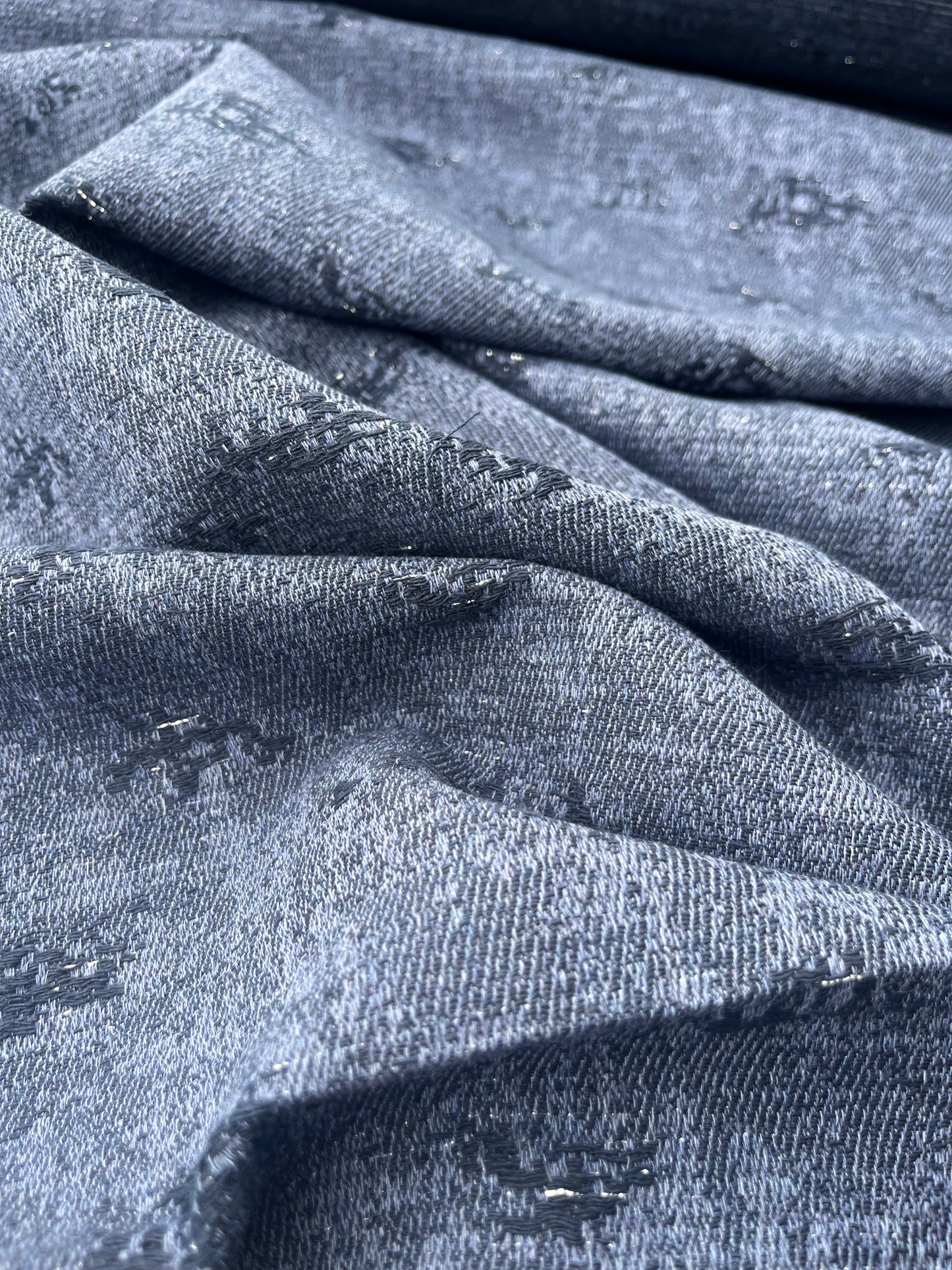 Hélène 005 cotton jacquard with lurex indigo/navy