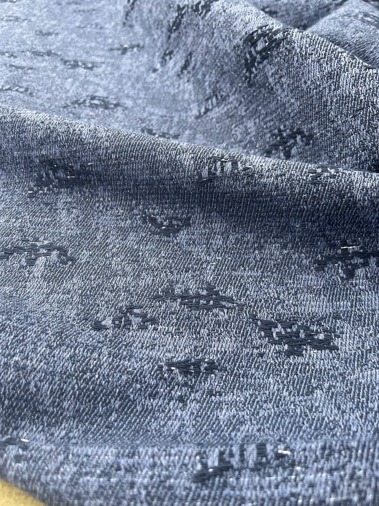 Hélène 005 cotton jacquard with lurex indigo/navy