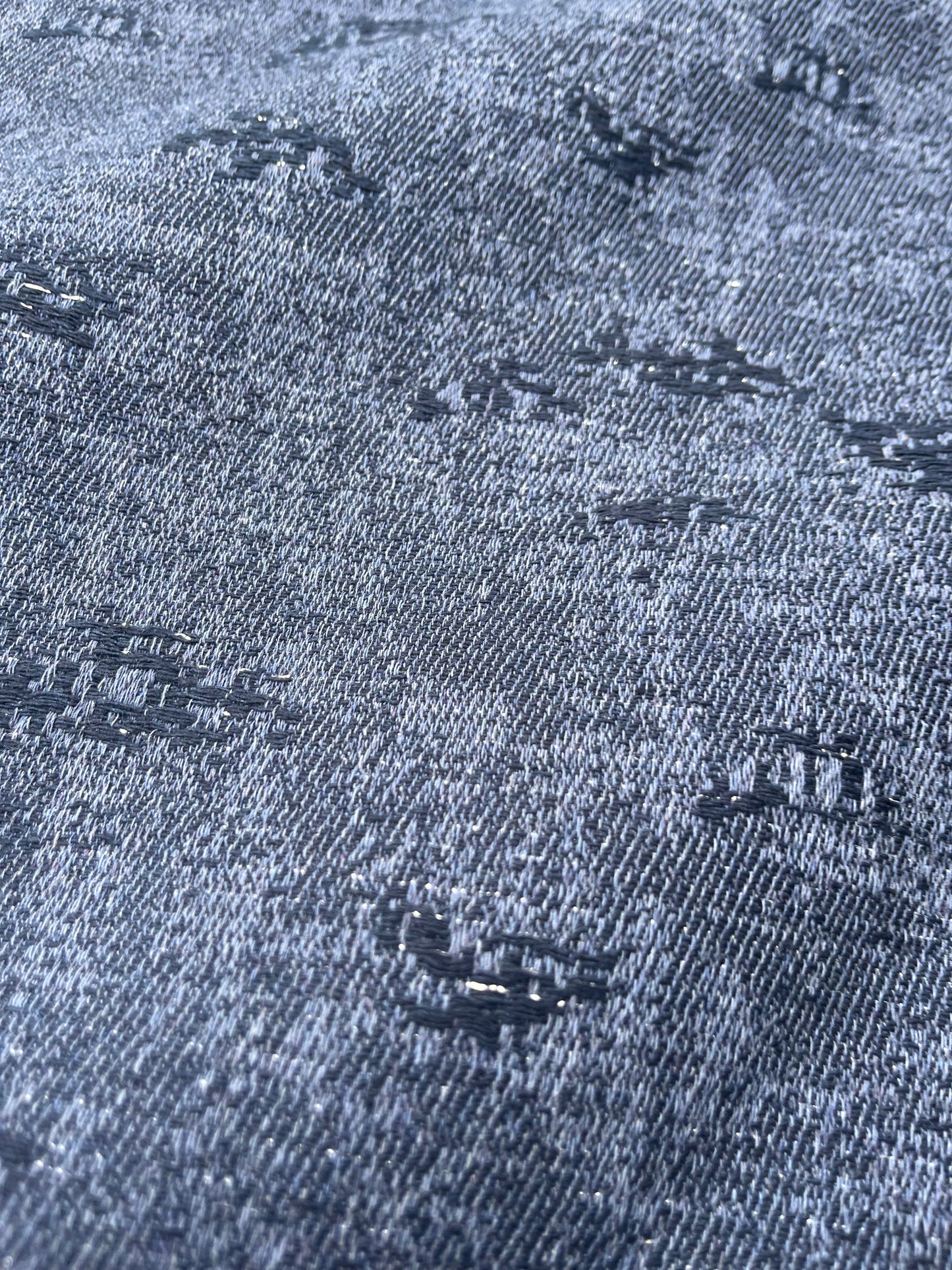 Hélène 005 cotton jacquard with lurex indigo/navy