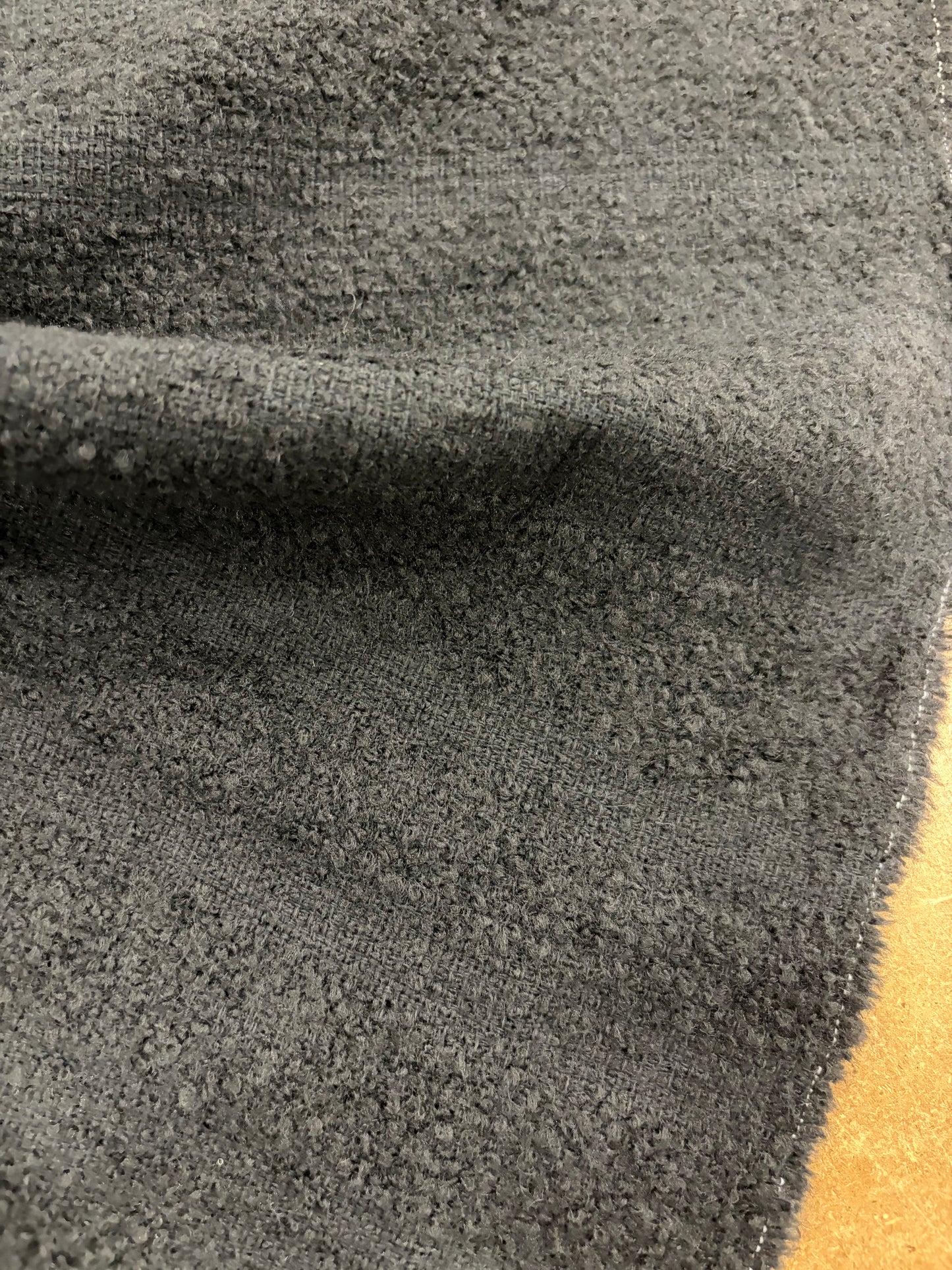 ZINO 001 blck heavy wool blended coat fabric
