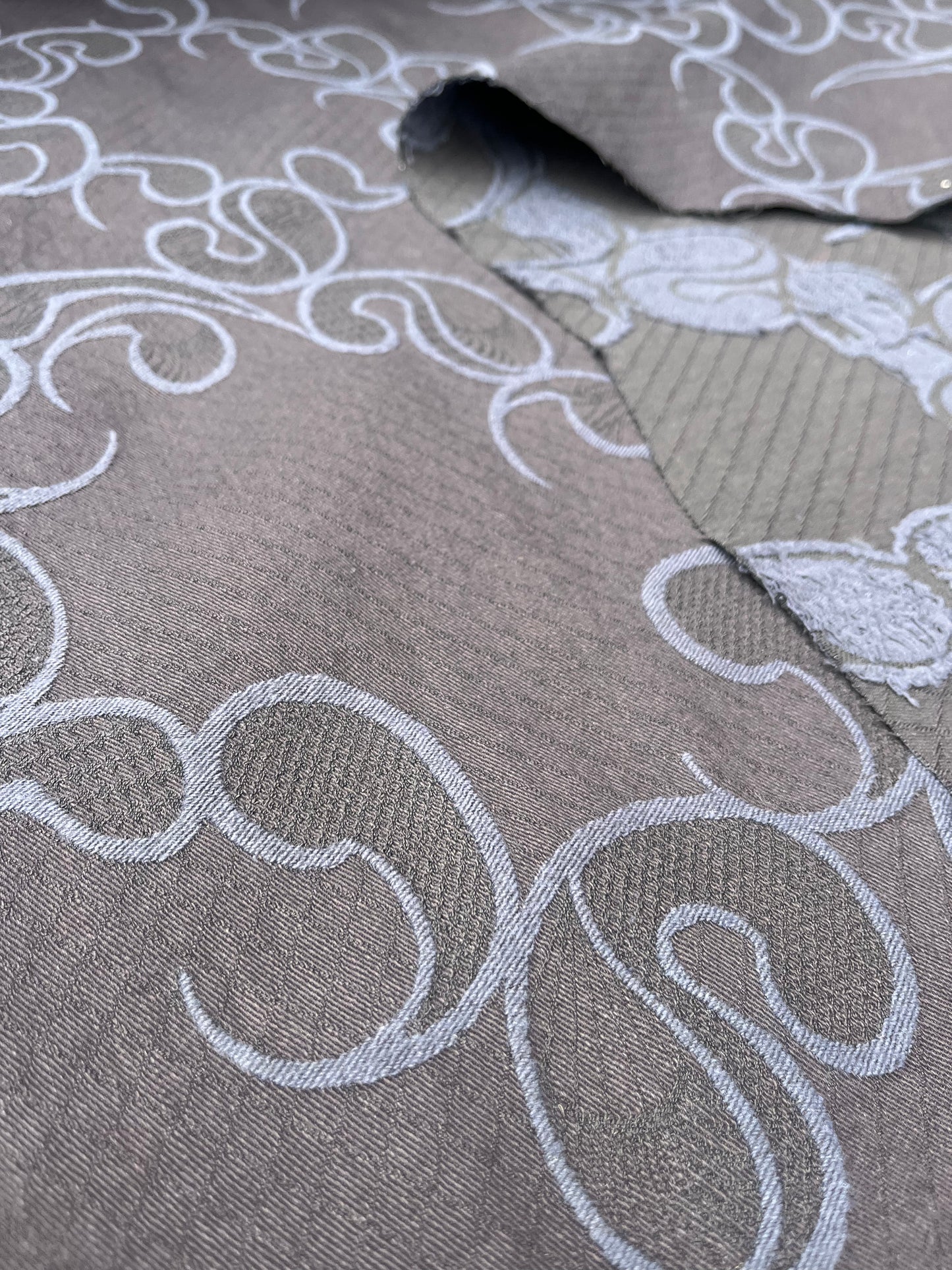 Hélène 008 cotton stretch jacquard navy/indigo