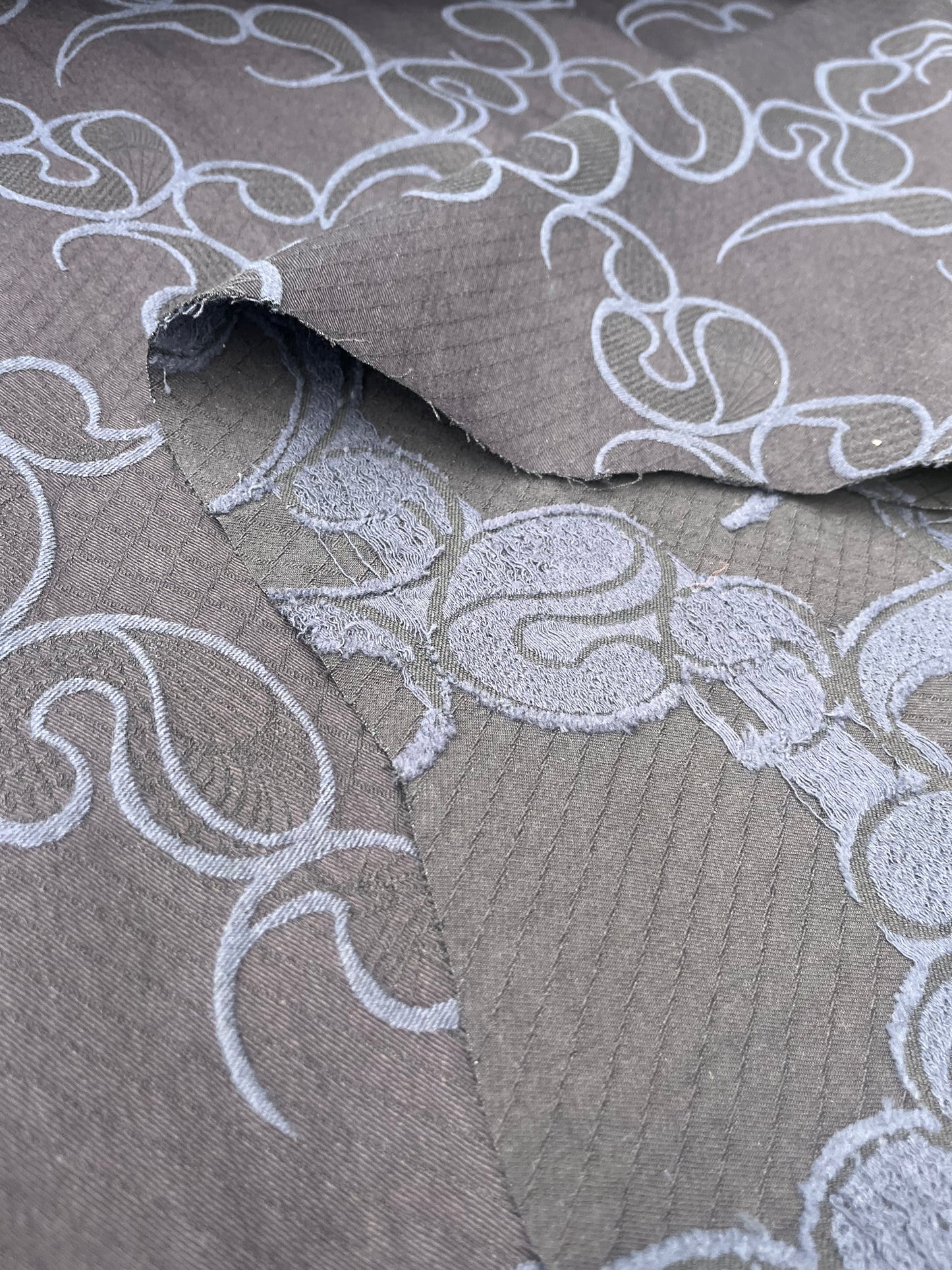 Hélène 008 cotton stretch jacquard navy/indigo