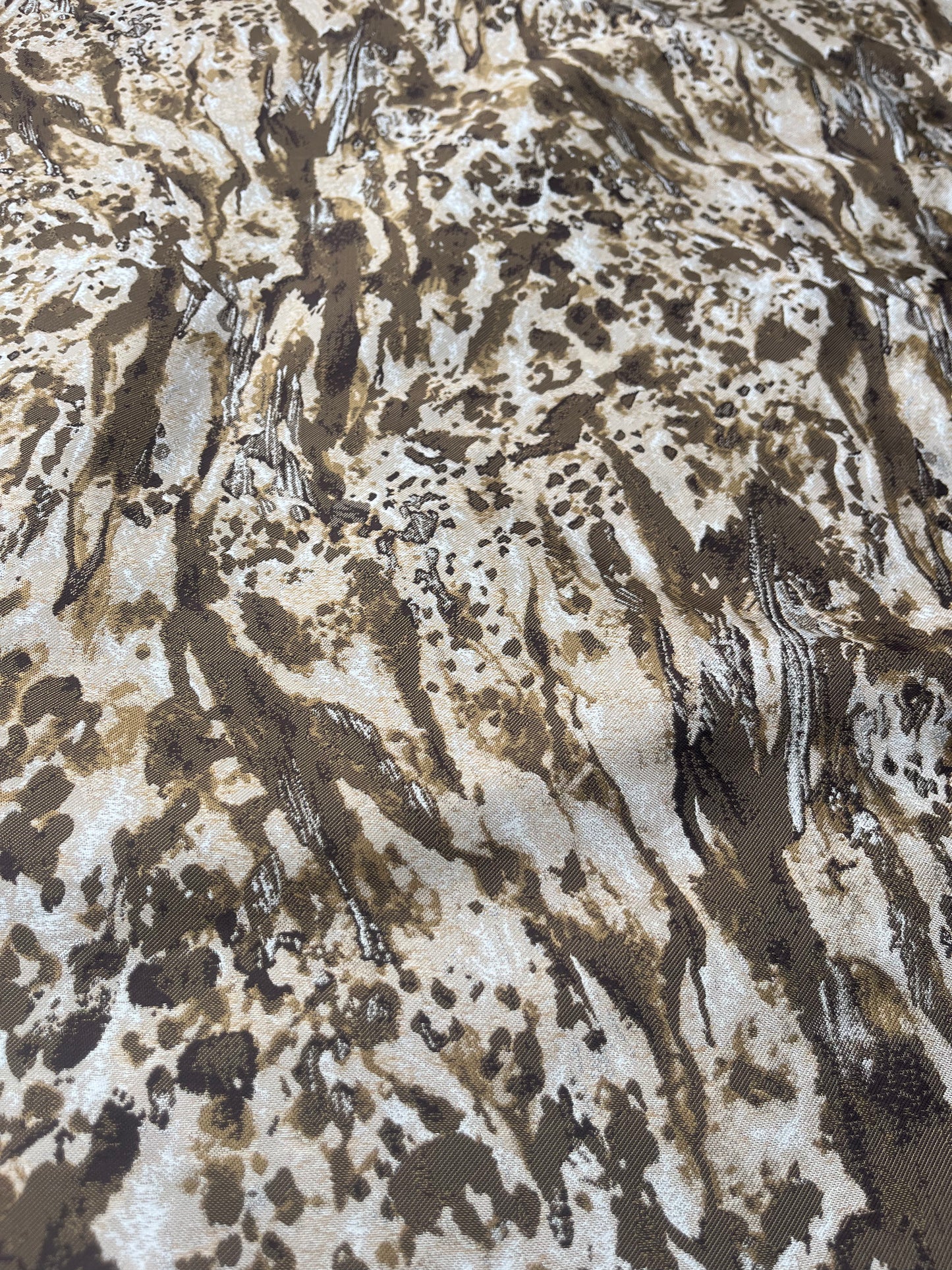 Hélène 016 jacquard with cotton brown/cognac camouflage style