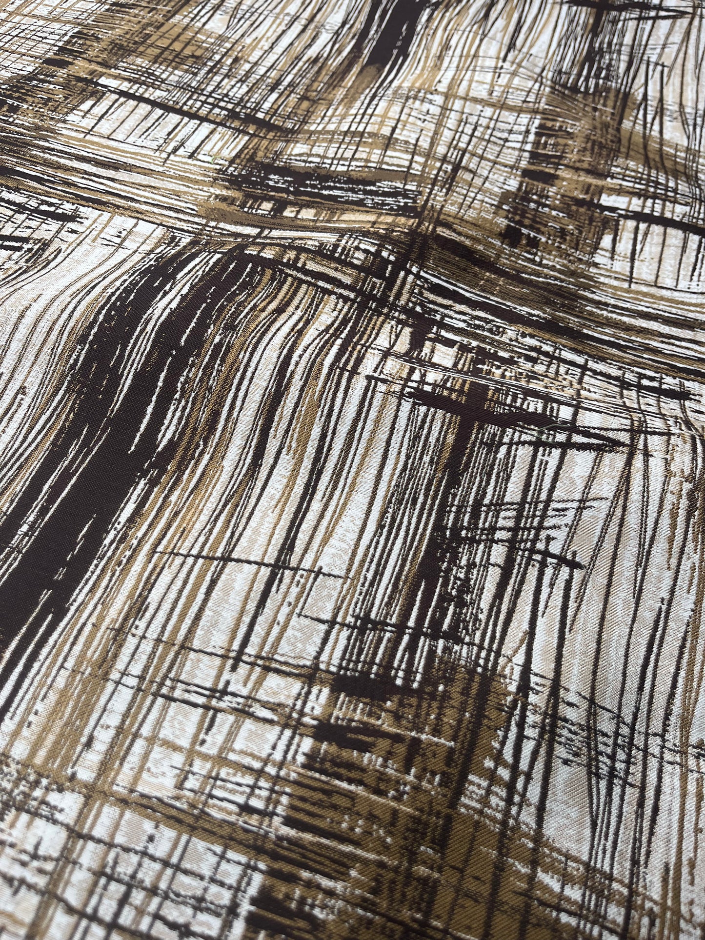 Hélène 017 jacquard with cotton brown/cognac crossing lines