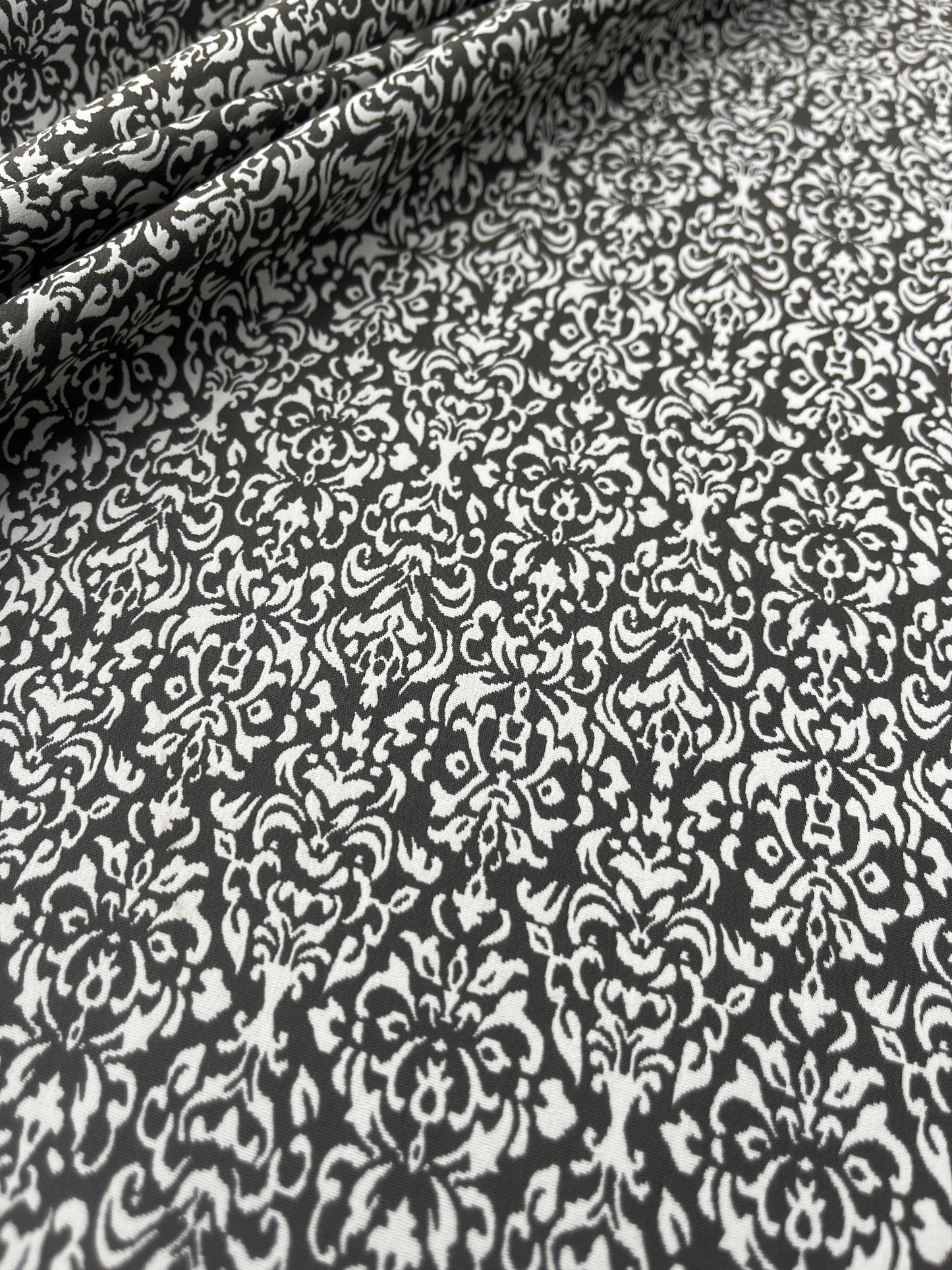 Hélène 019 stretch jacquard small design brown/ecru