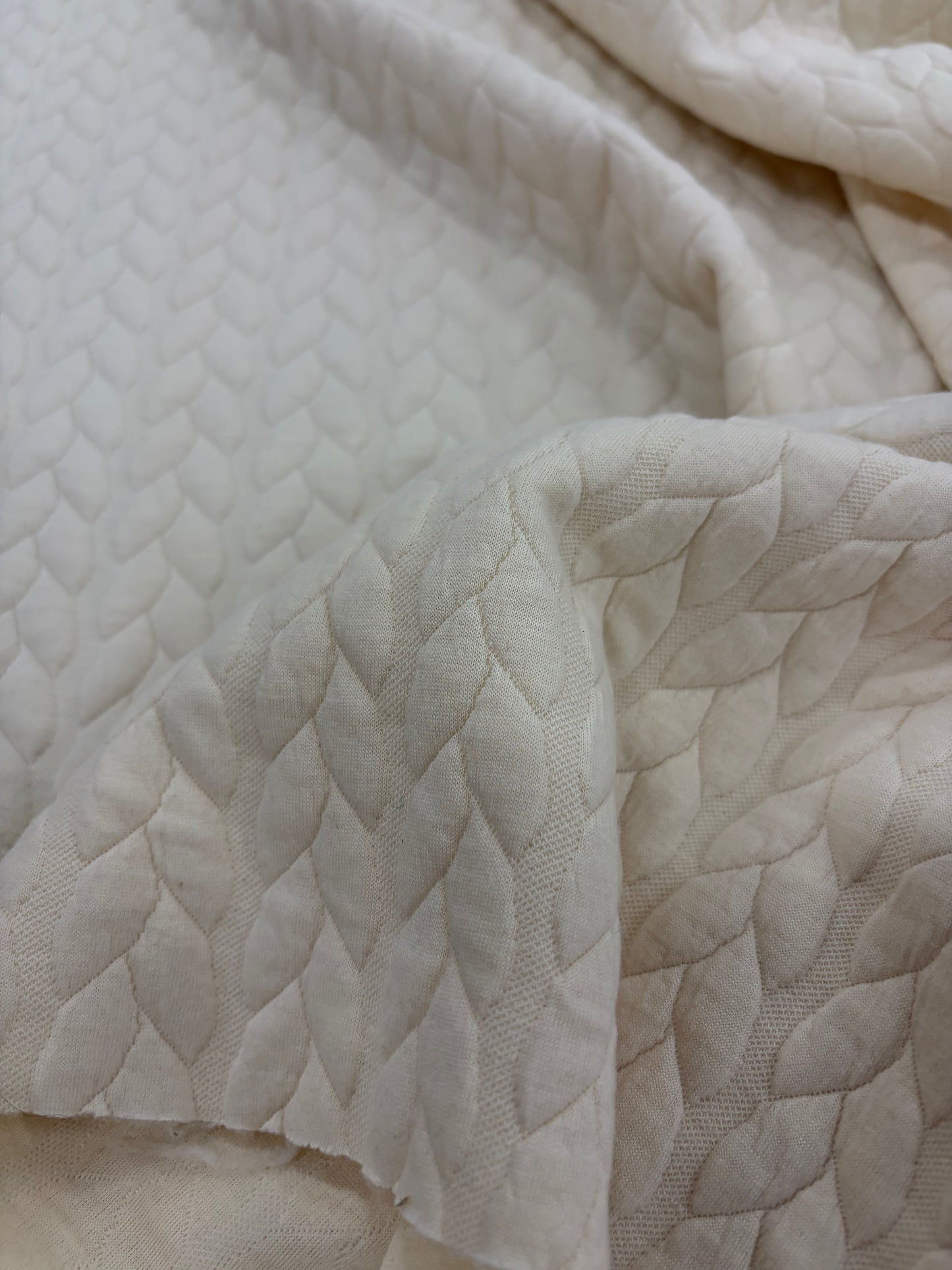 ZINO 017 quilted cotton jersey cream