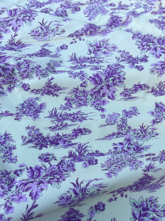 POLLY JANE 031 cotton satin stretch toile de jouy design