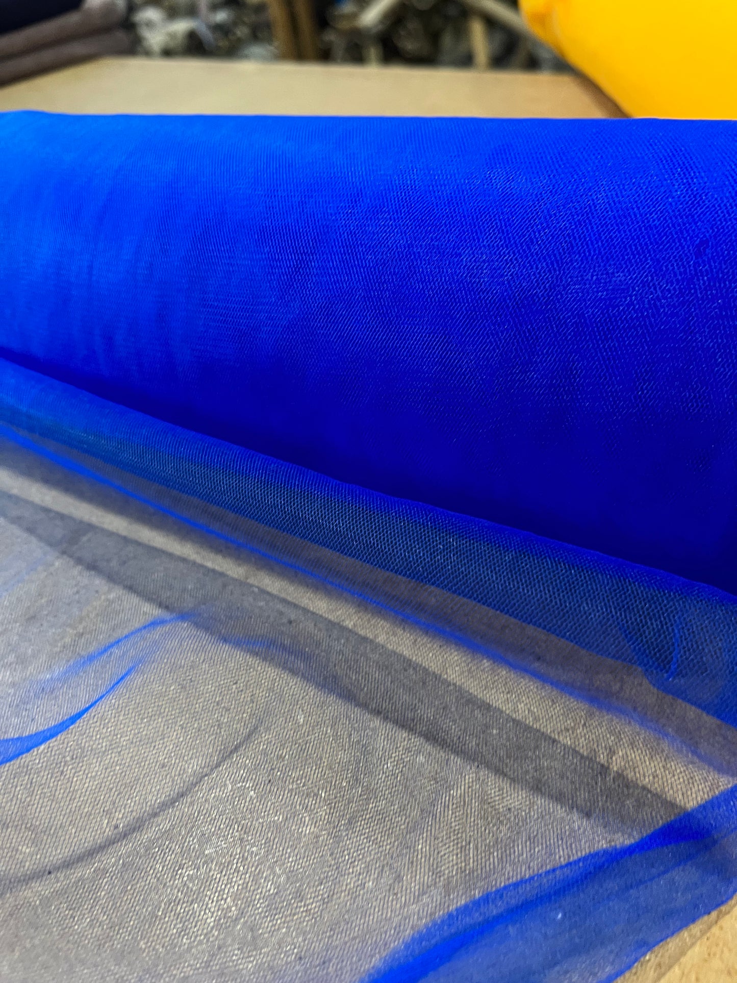 tulle stretch bic blue