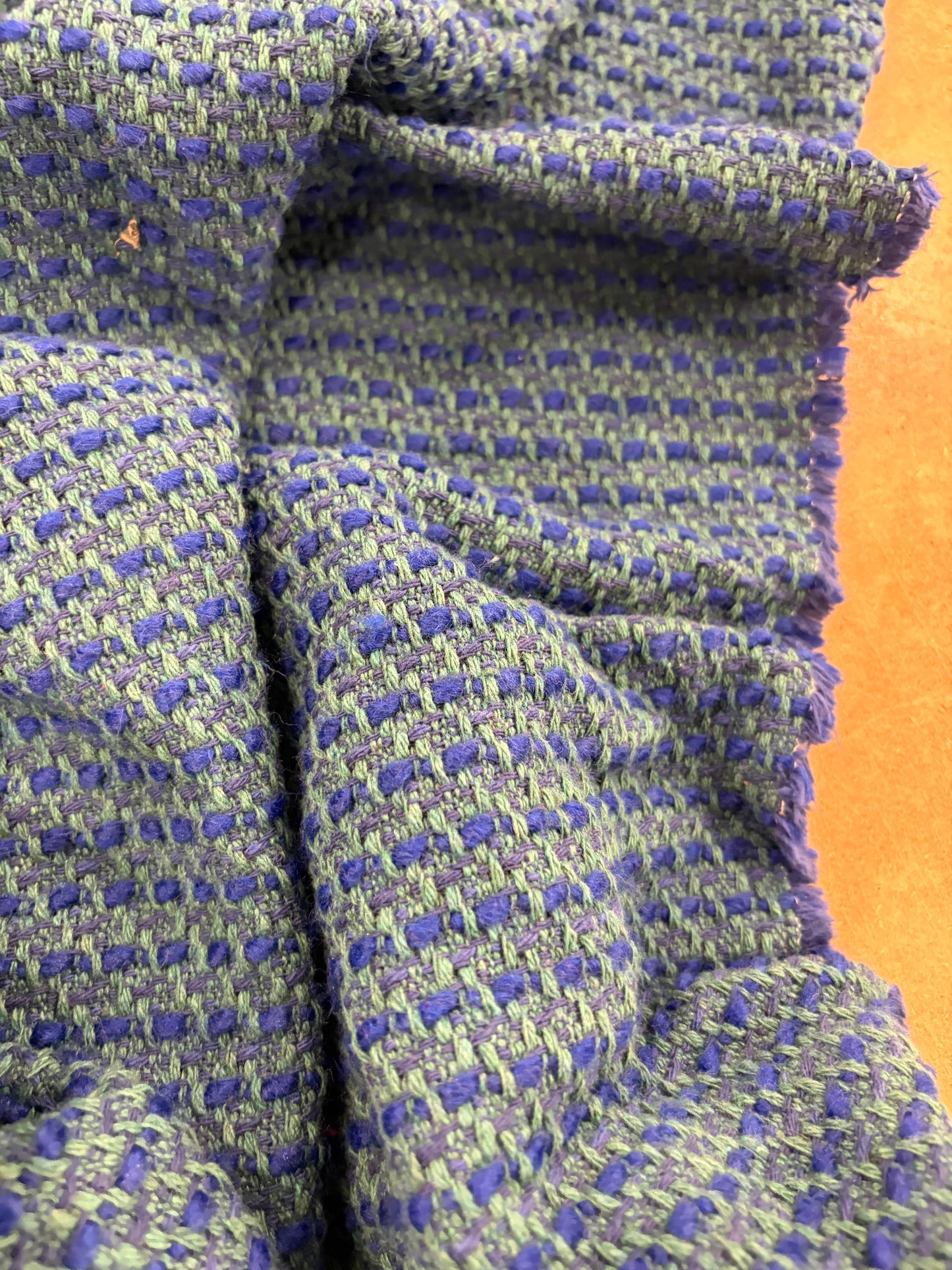 VIC 010 cotton tweed jacquard oblue