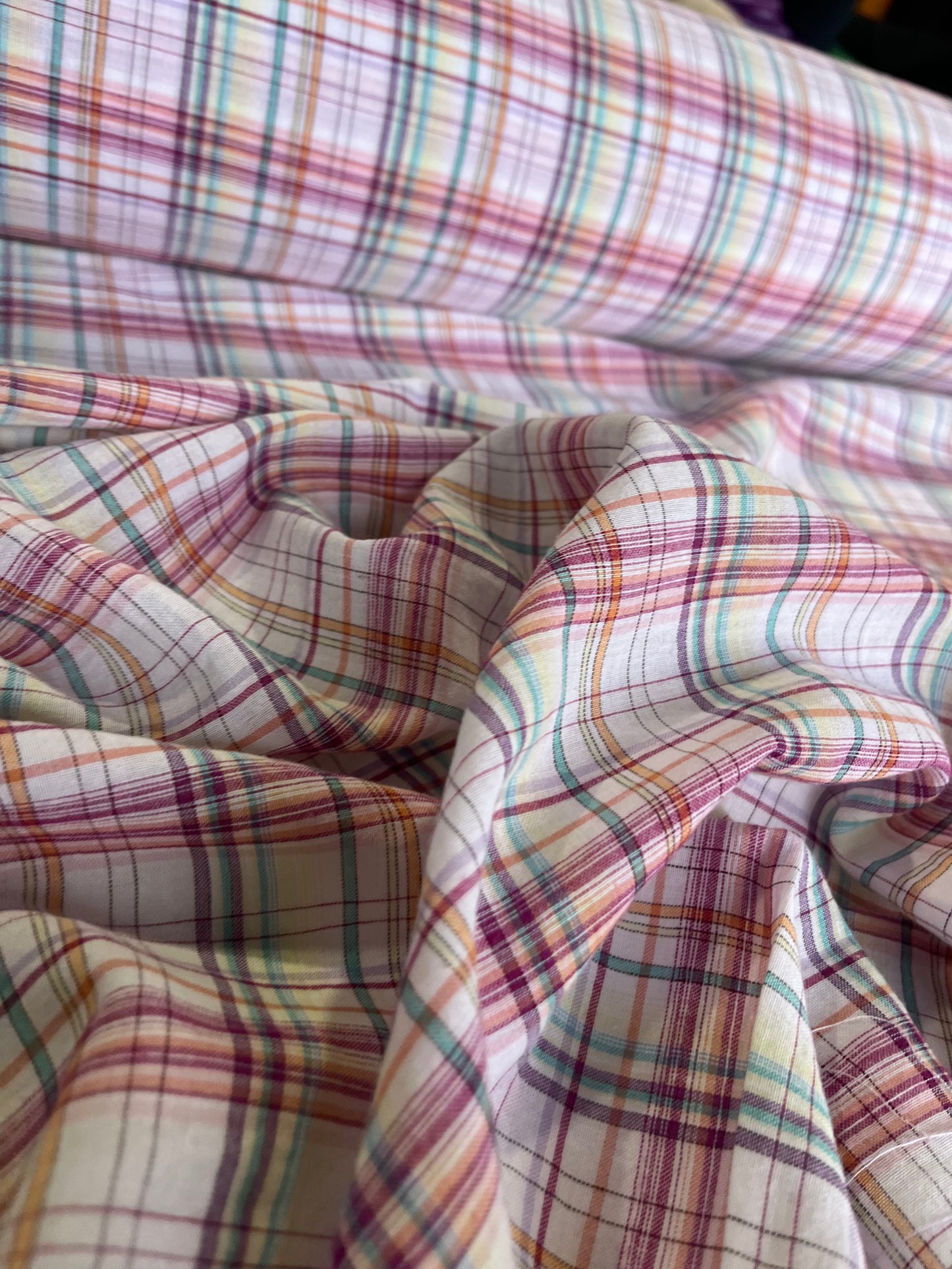 BAKU OO2 cotton voile woven check