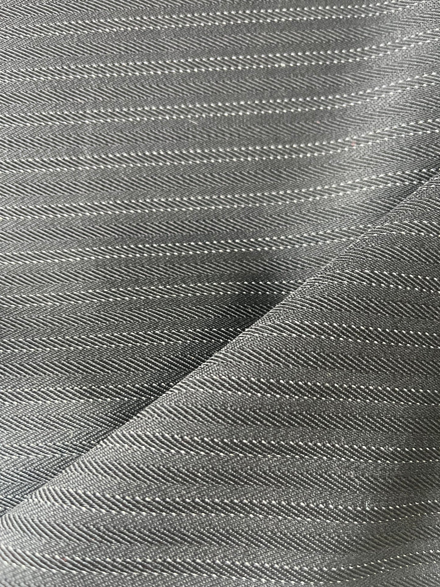JOSIANE 014 striped suiting fabric black