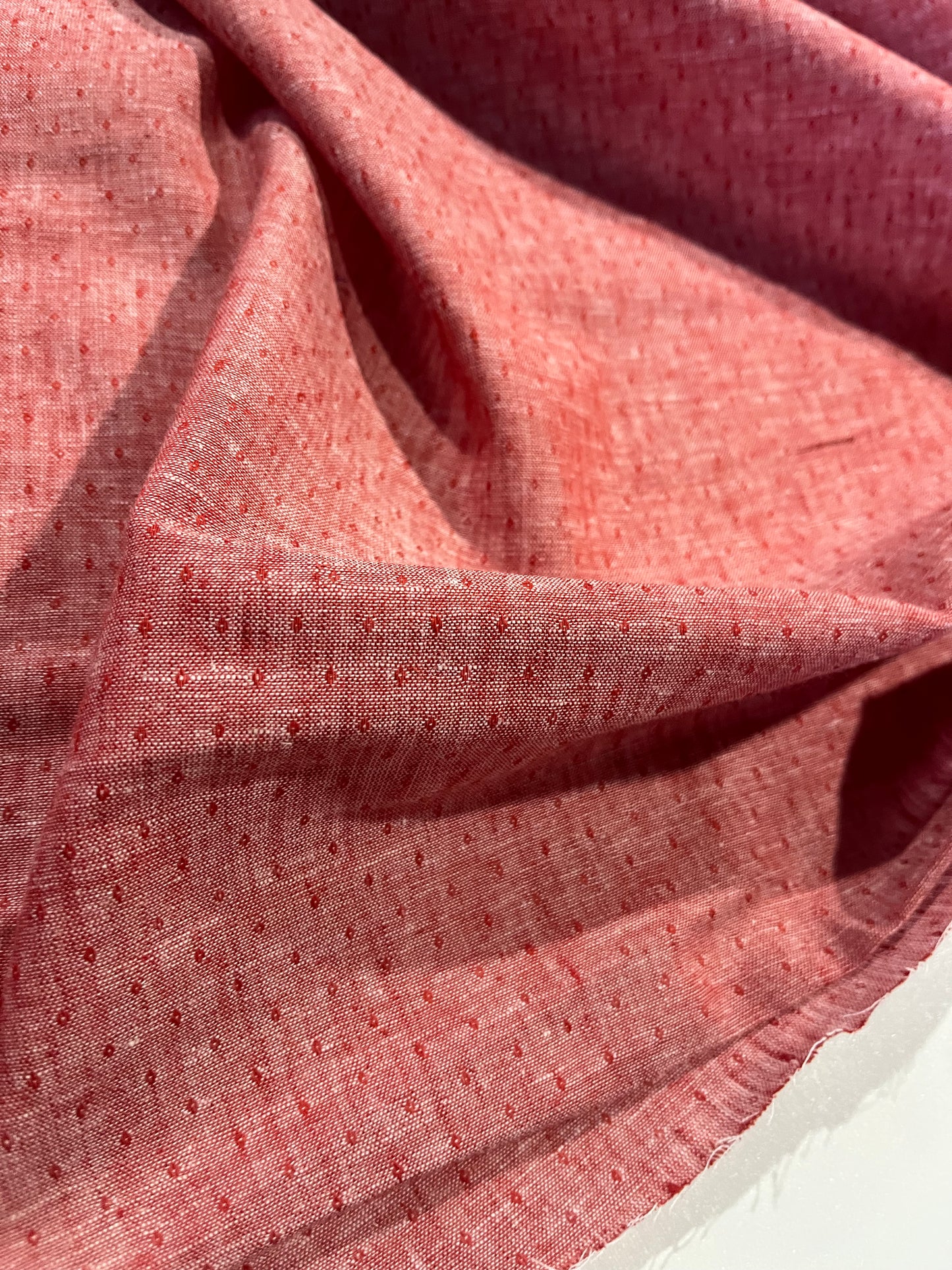 BAKU 014 midweight linen/cotton jacquard terre cuite