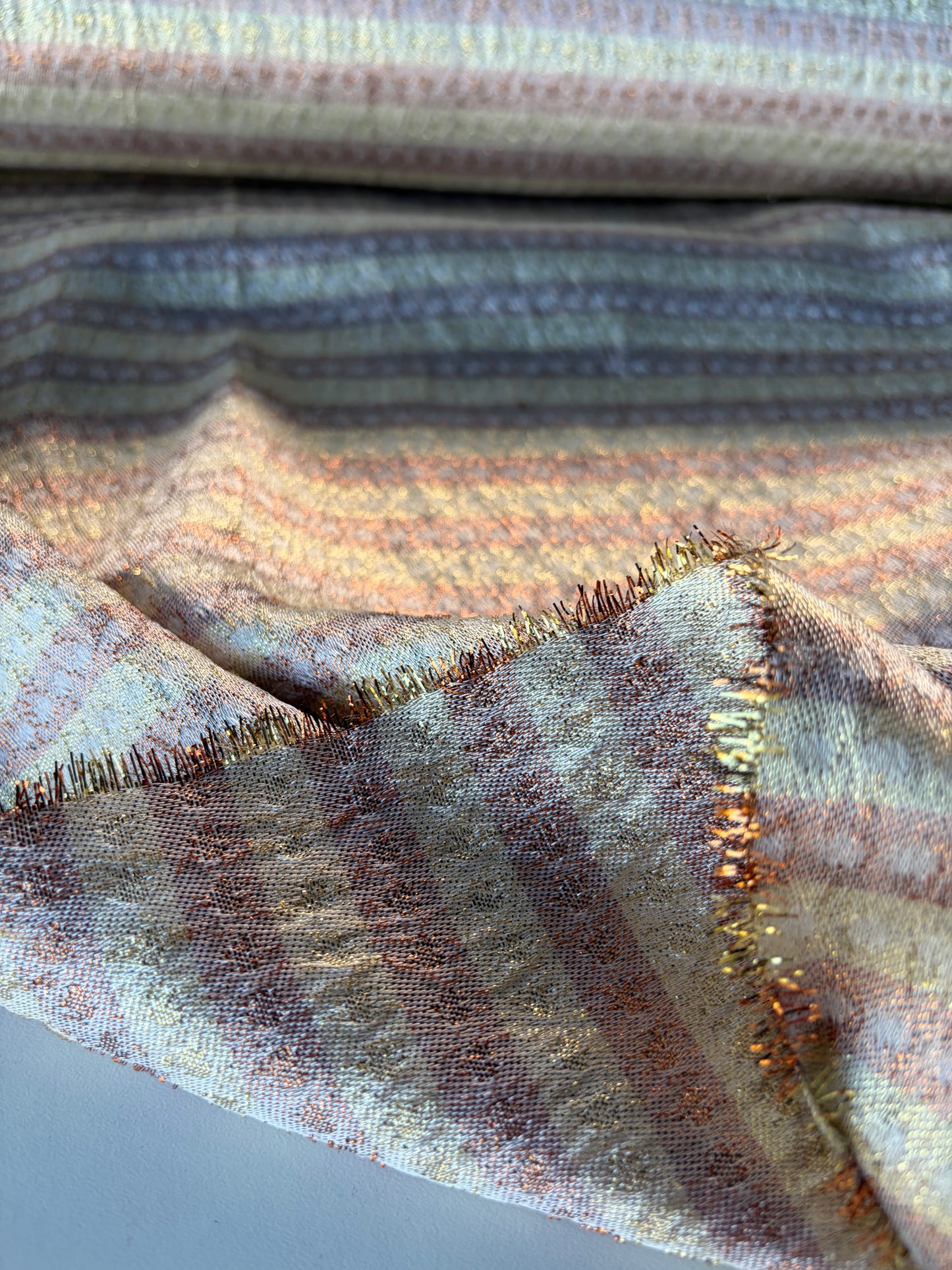 RALPH 001 sand/gold light jacquard stripes