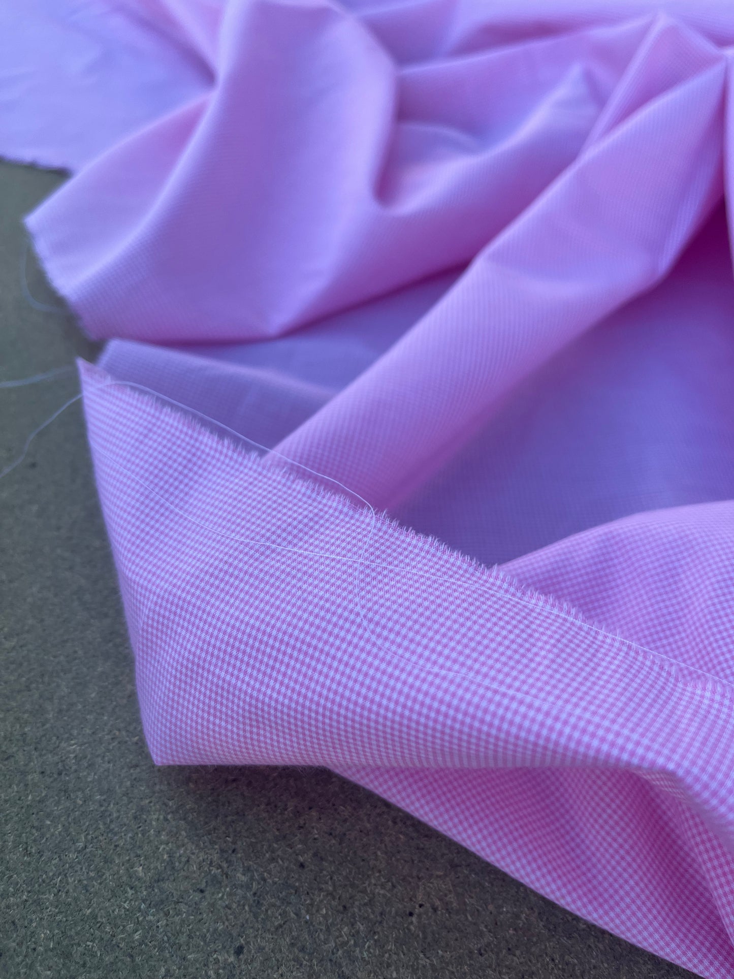 EUDINE 001 small cotton check pink/white