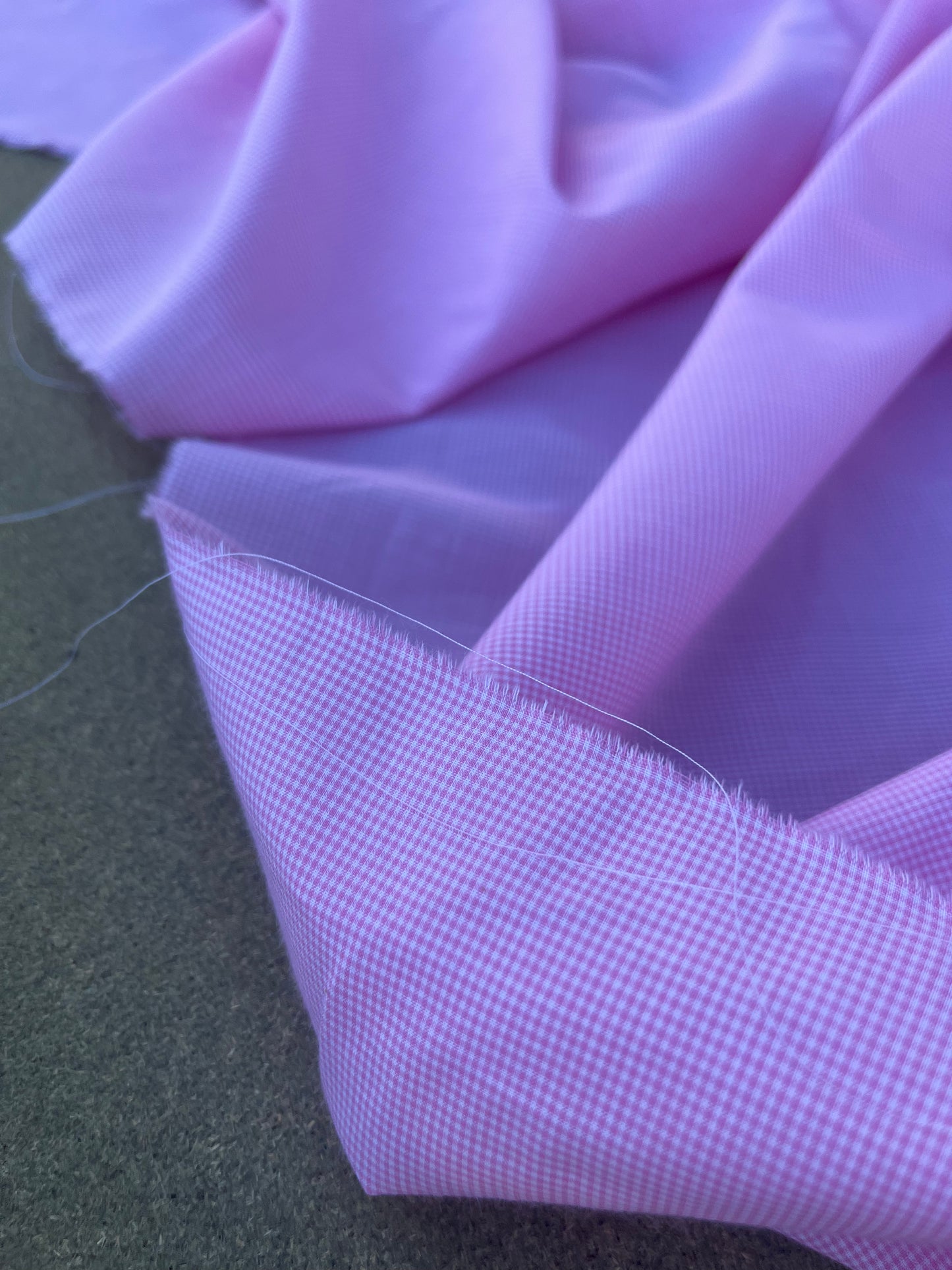 EUDINE 001 small cotton check pink/white