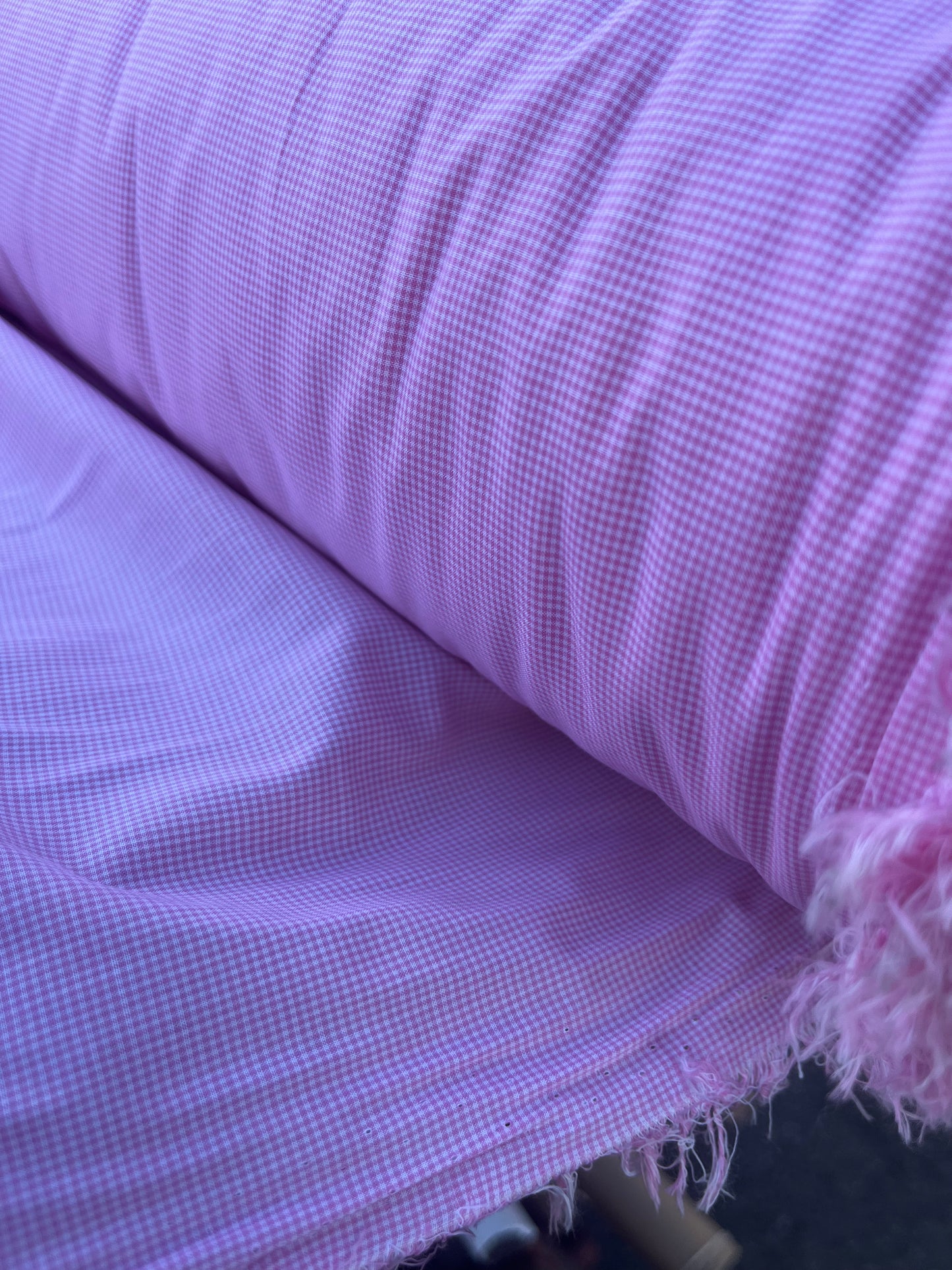 EUDINE 001 small cotton check pink/white