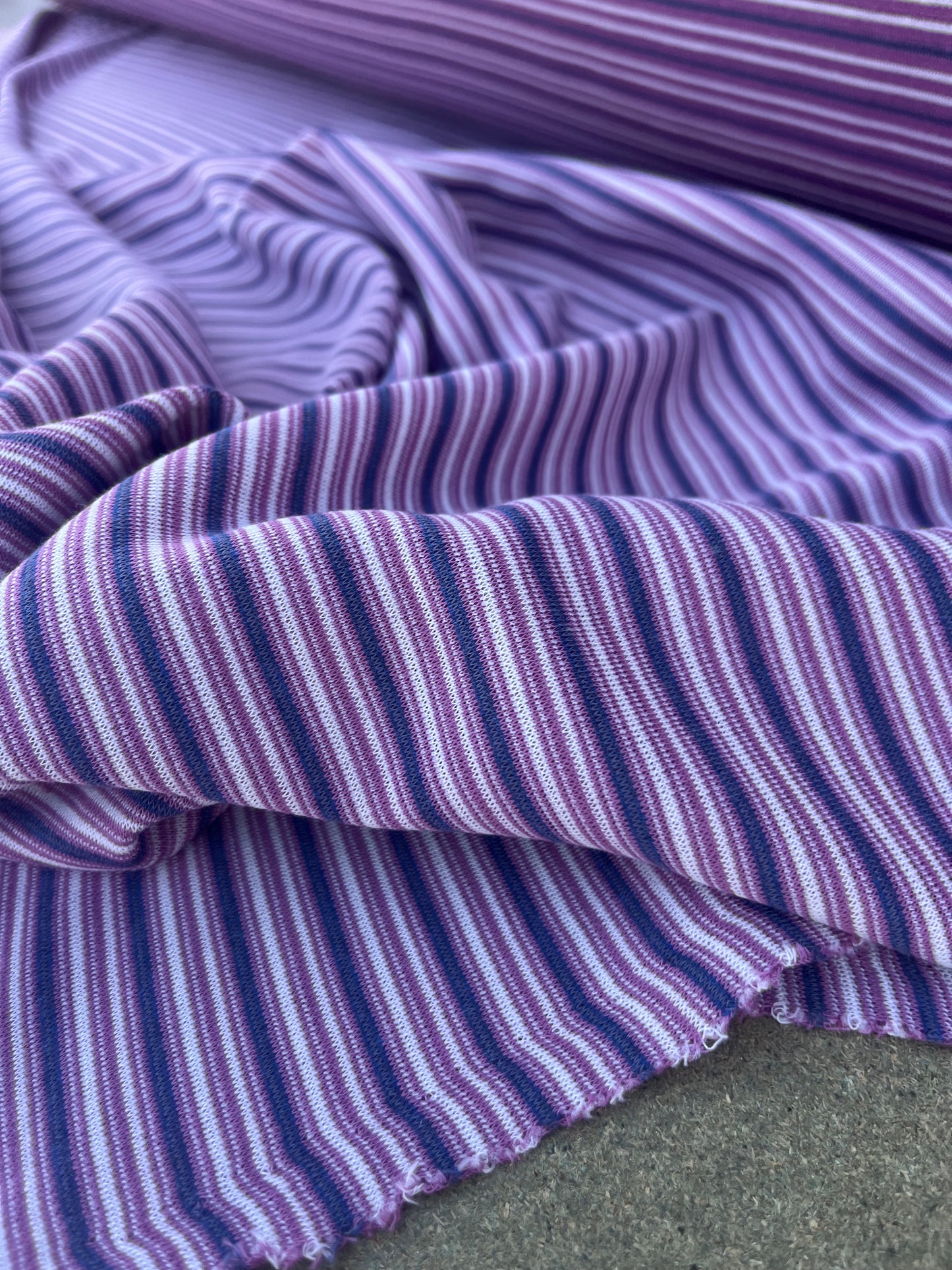 EUDINE 002 cotton jersey stripes mauve