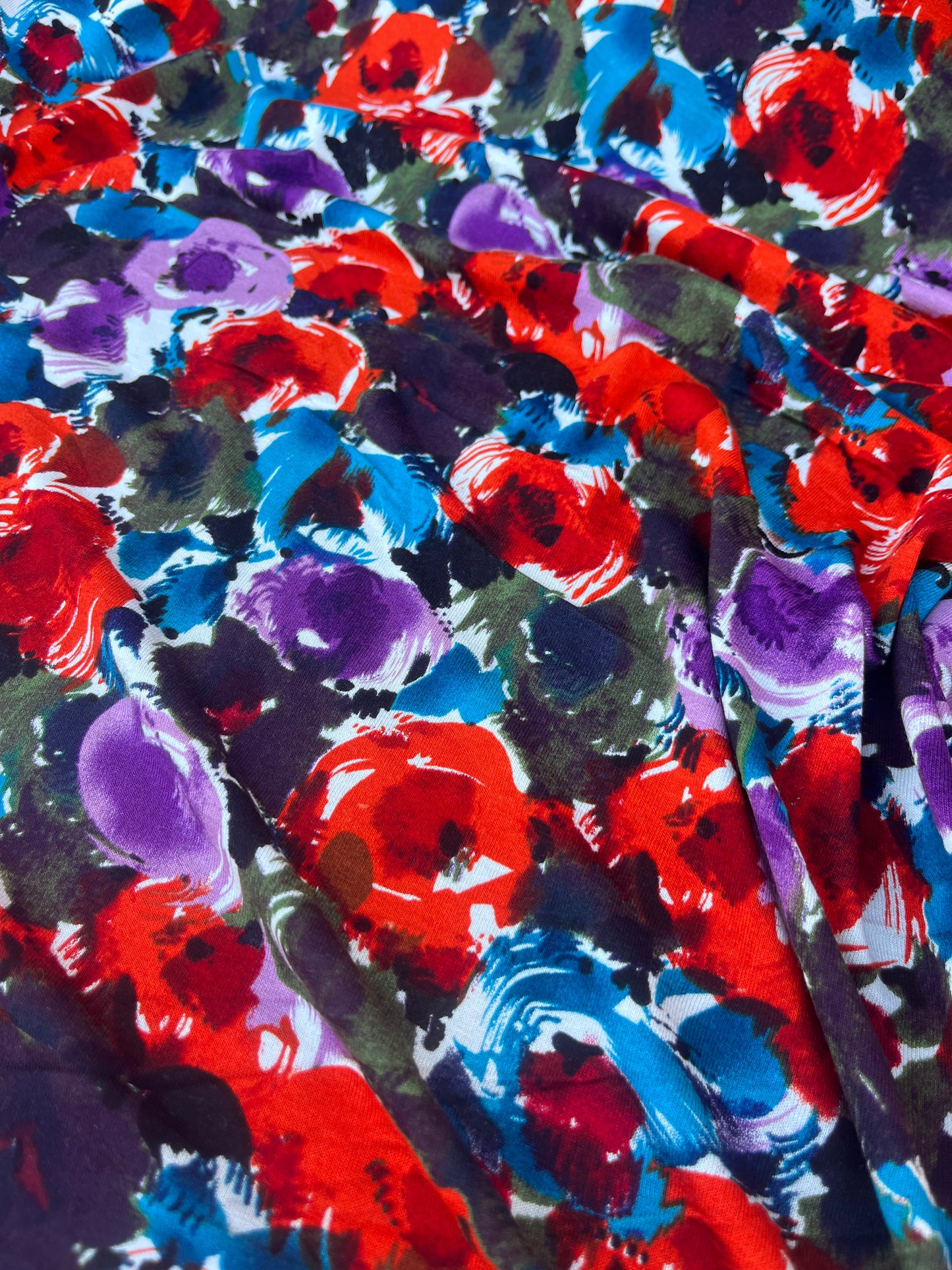 EUDINE 003 jersey viscose elasthane red print