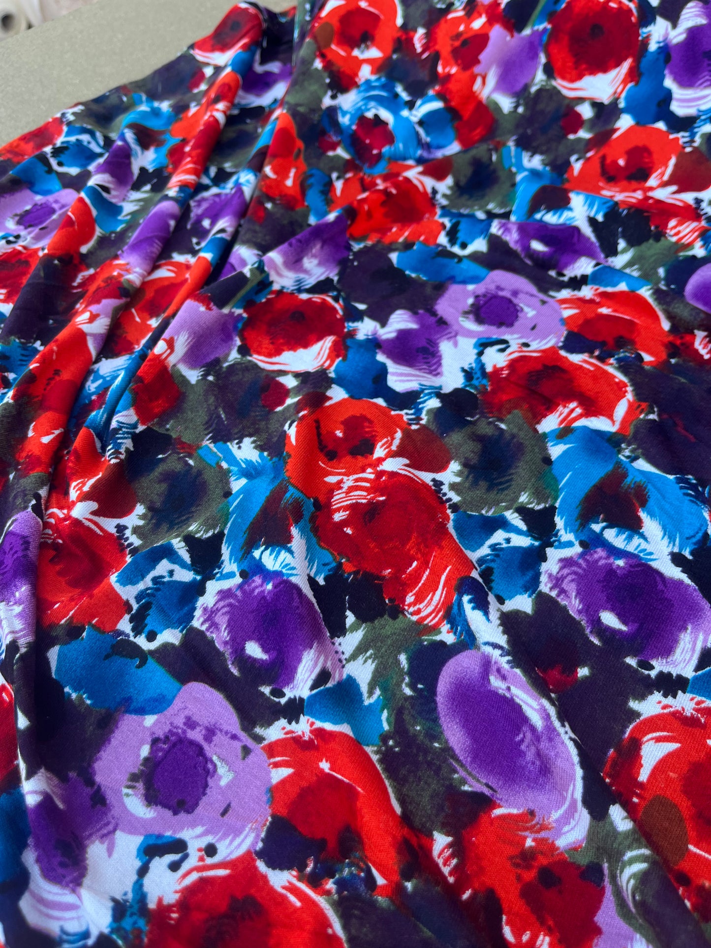 EUDINE 003 jersey viscose elasthane red print