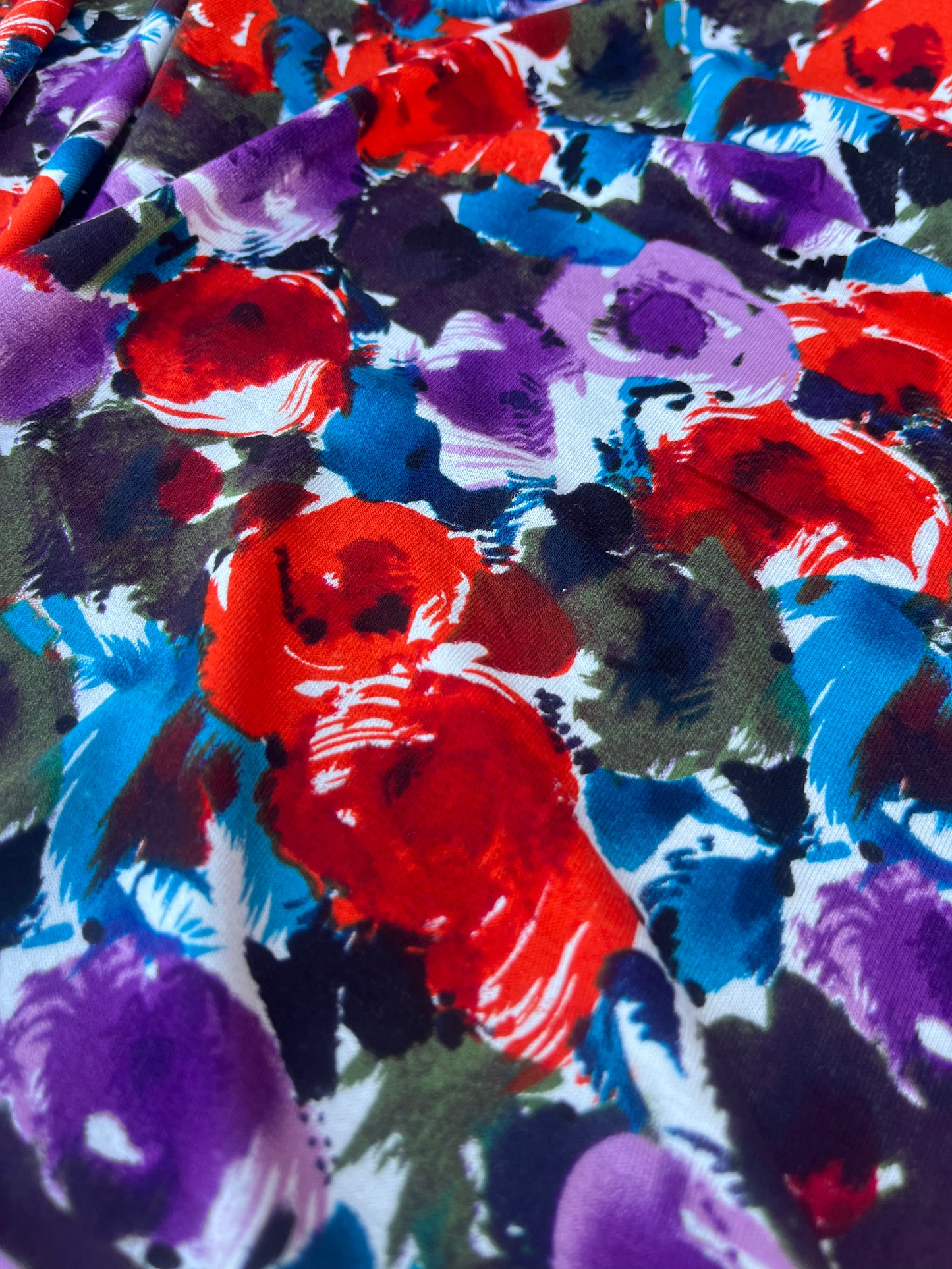 EUDINE 003 jersey viscose elasthane red print
