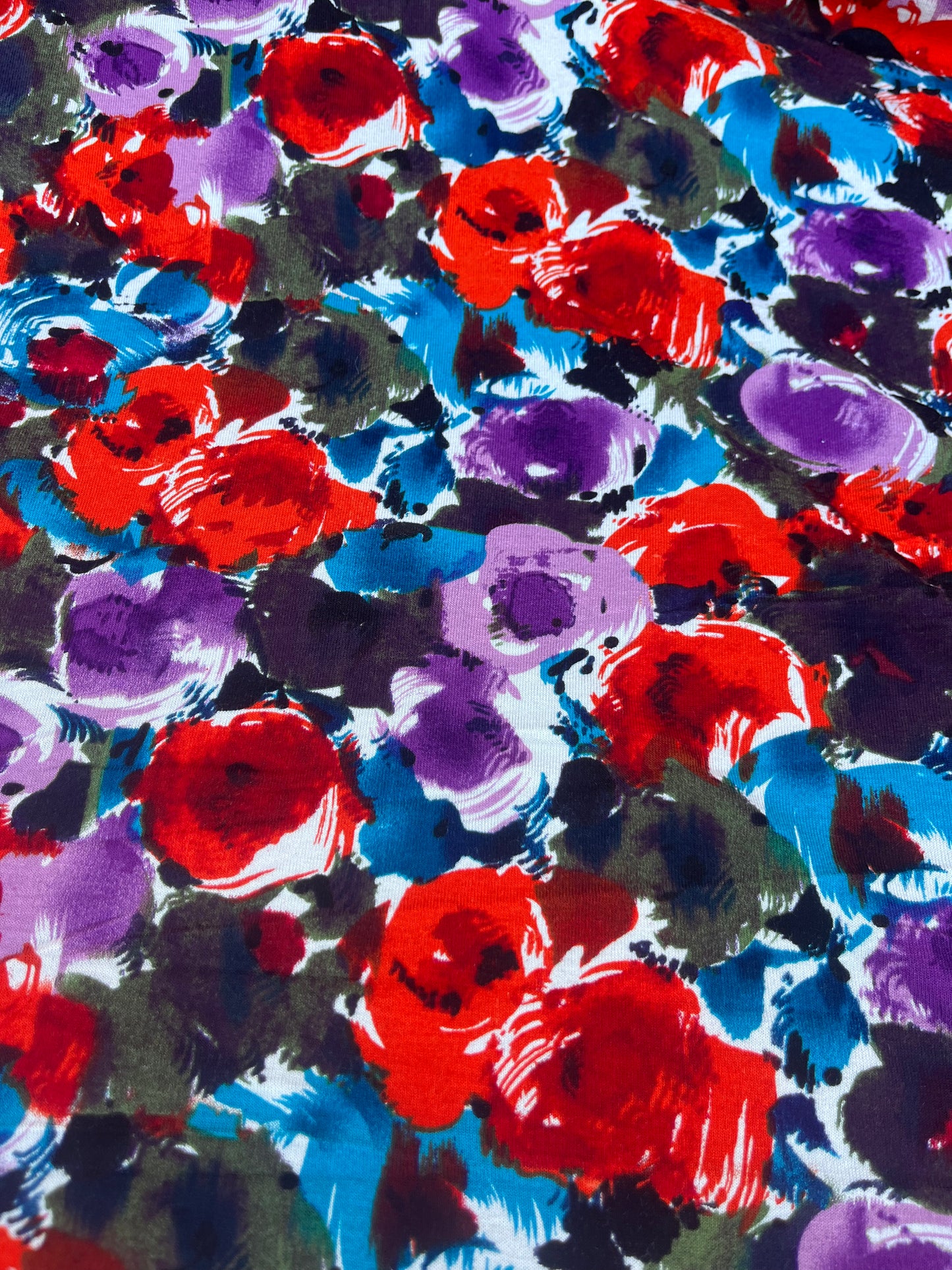 EUDINE 003 jersey viscose elasthane red print
