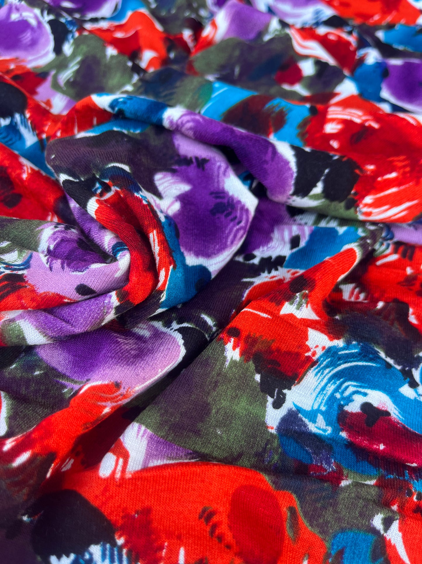 EUDINE 003 jersey viscose elasthane red print