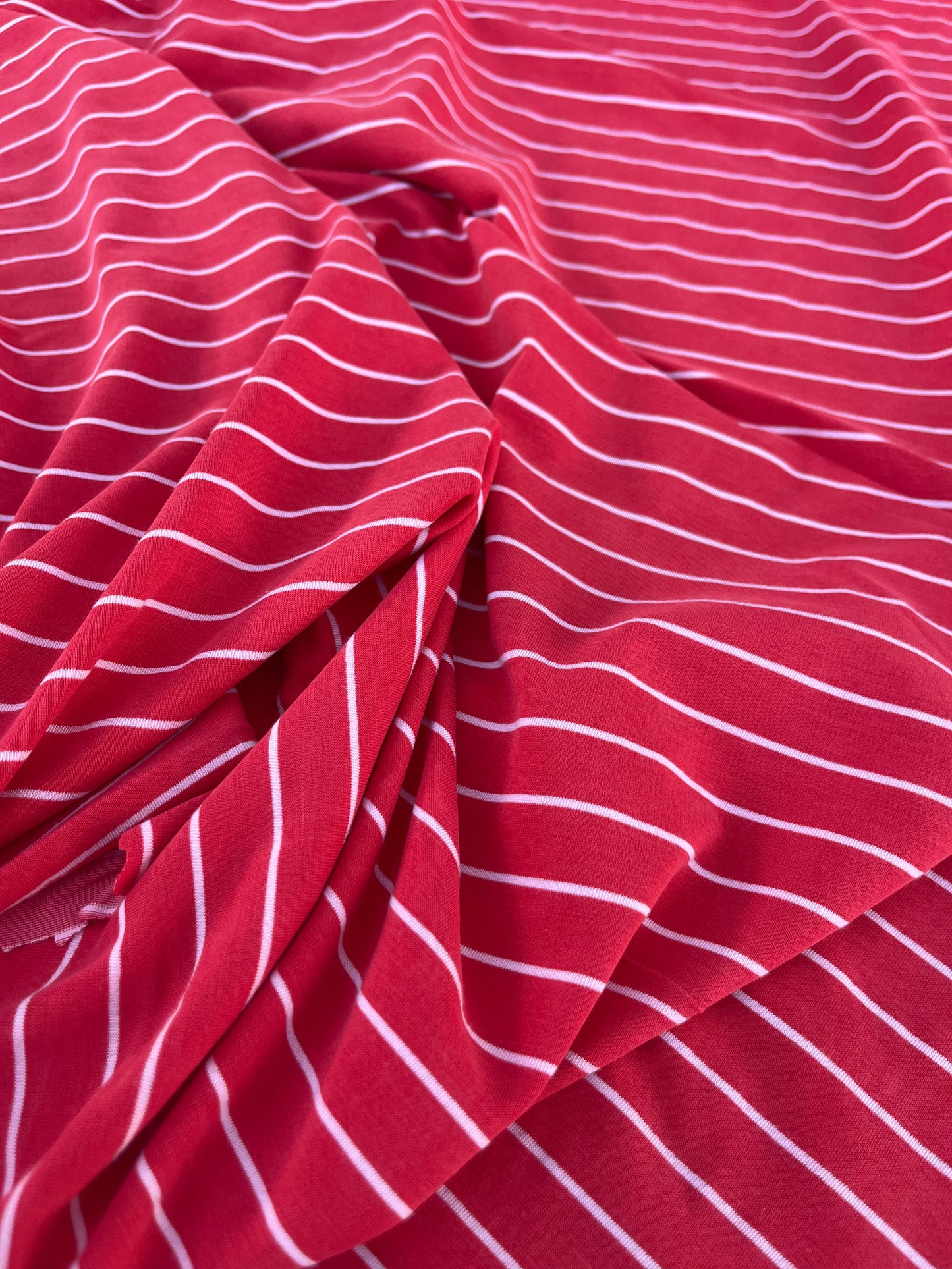 EUDINE 004 viscose jersey red stripes