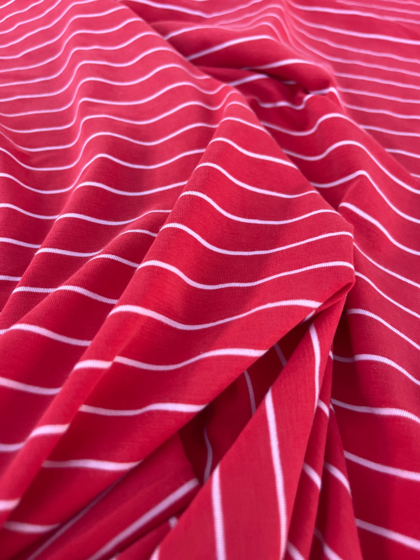 EUDINE 004 viscose jersey red stripes