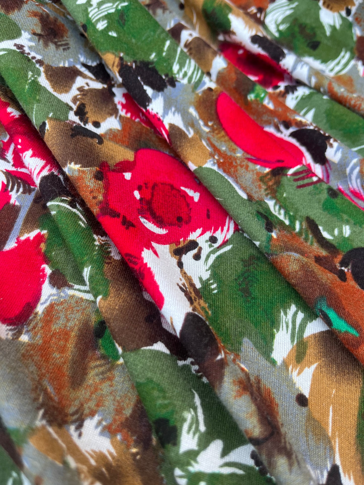 EUDINE 005 jersey viscose elasthane green print
