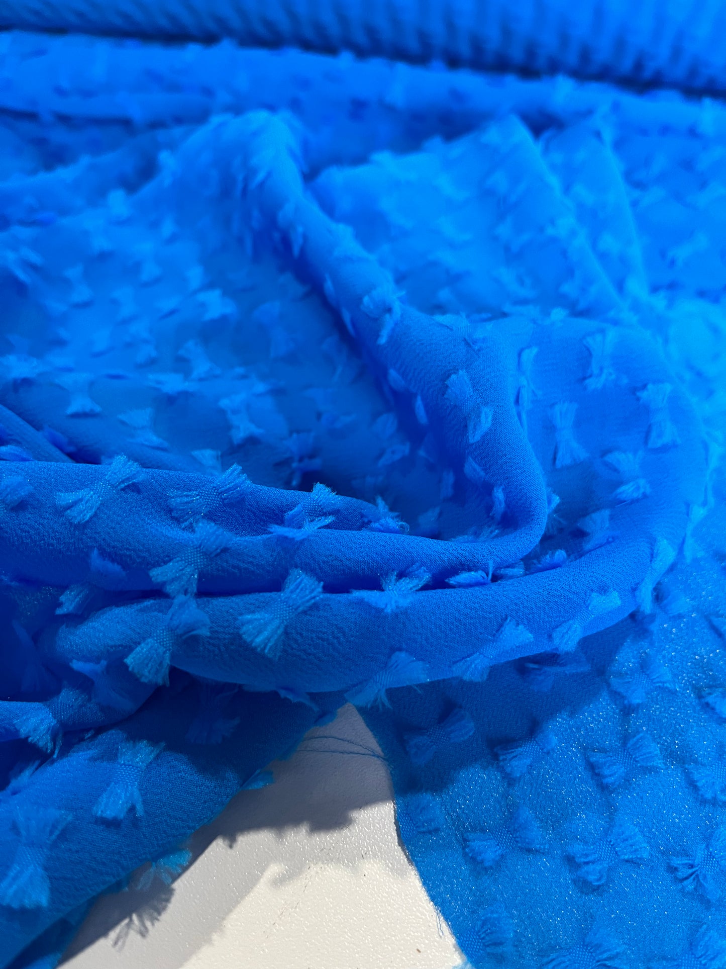 BAKU 021 georgette fil coupé French blue