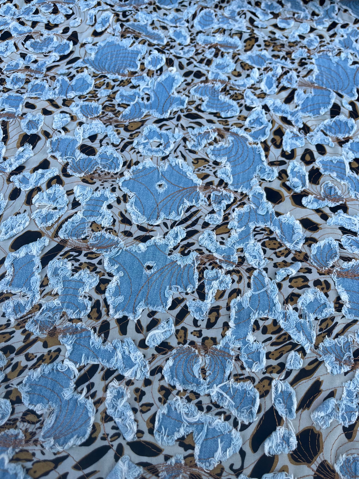 EUDINE 010 leopard with embroidered light jeans