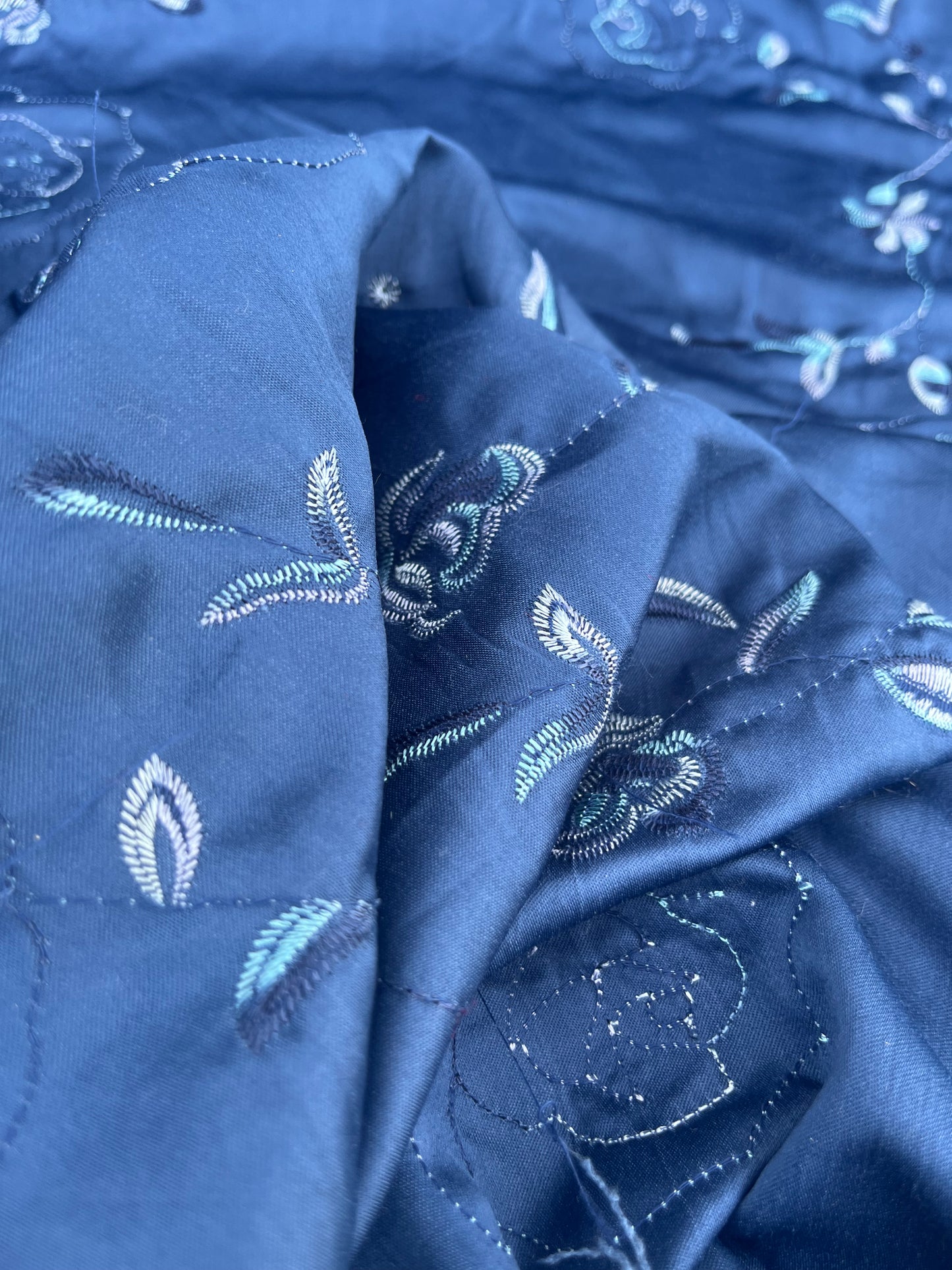 EUDINE 011 satin with embroidery