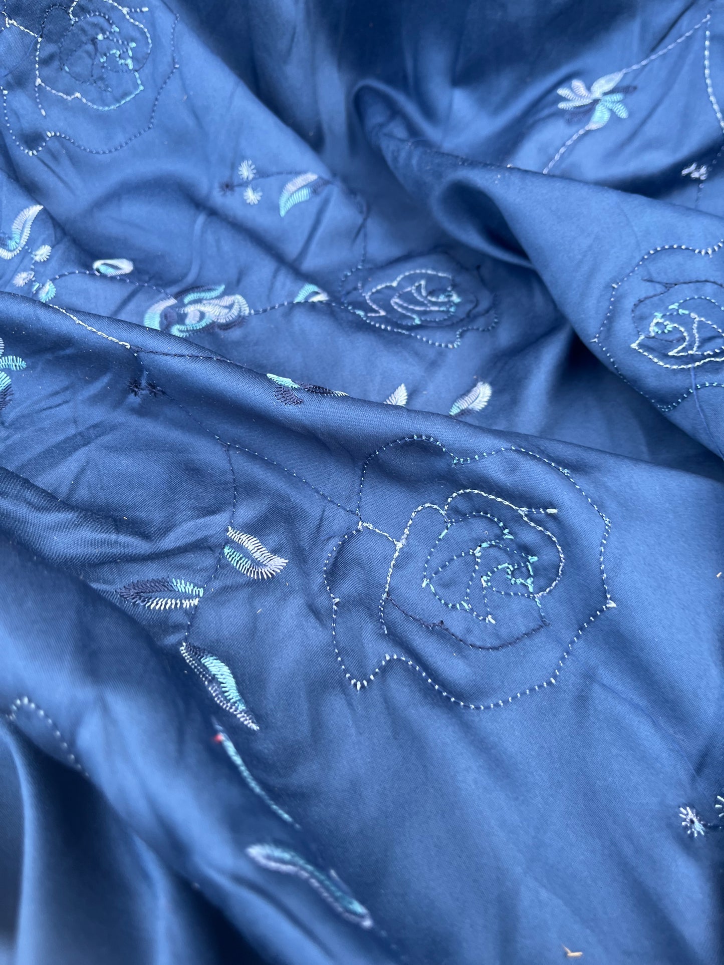 EUDINE 011 satin with embroidery