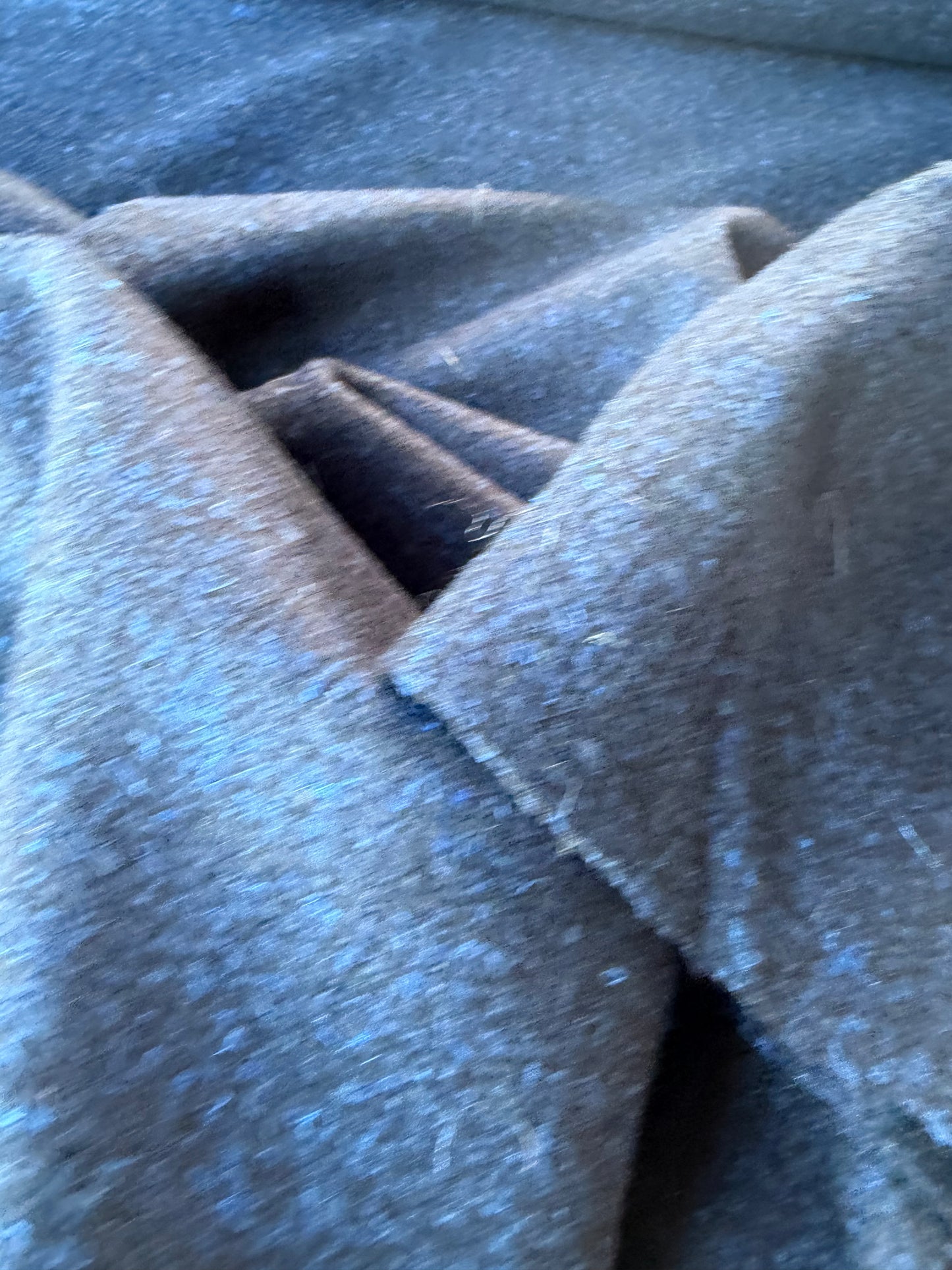 RALPH 012 navy/cobalt spickled carded wool drape