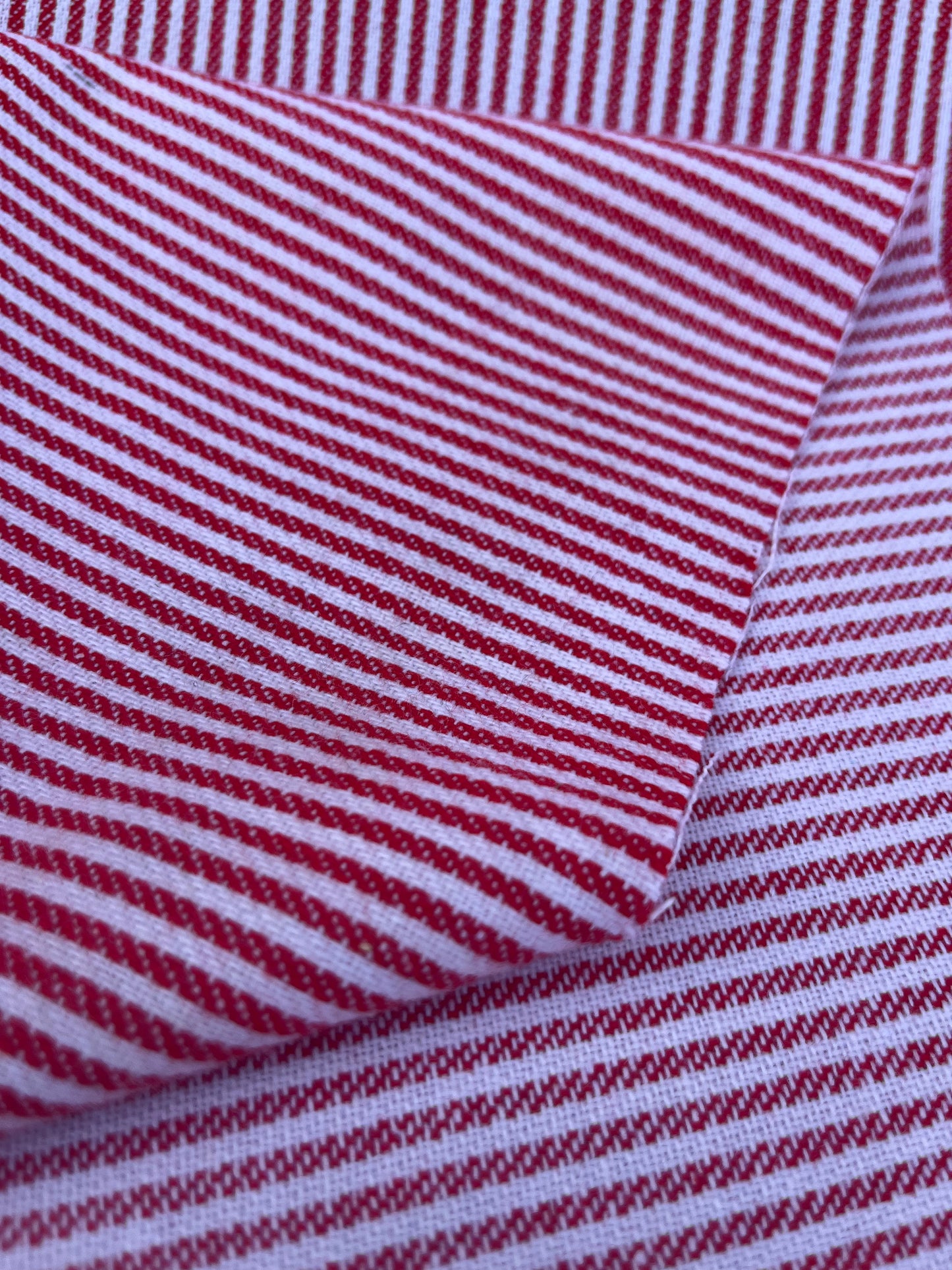 EUDINE 018 woven cotton stripes red/white