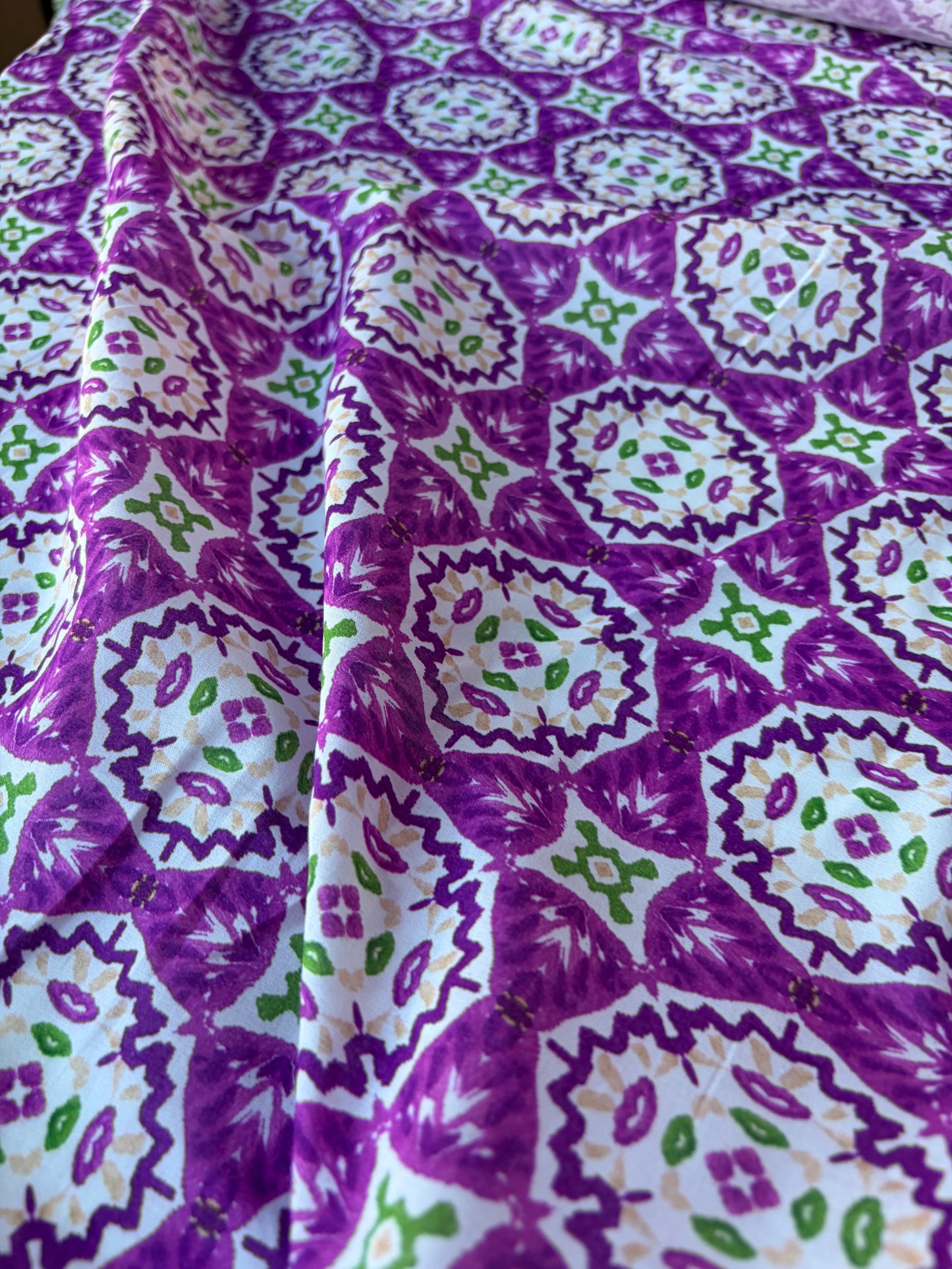 RALPH 020 fuchsia/green cotton voile print