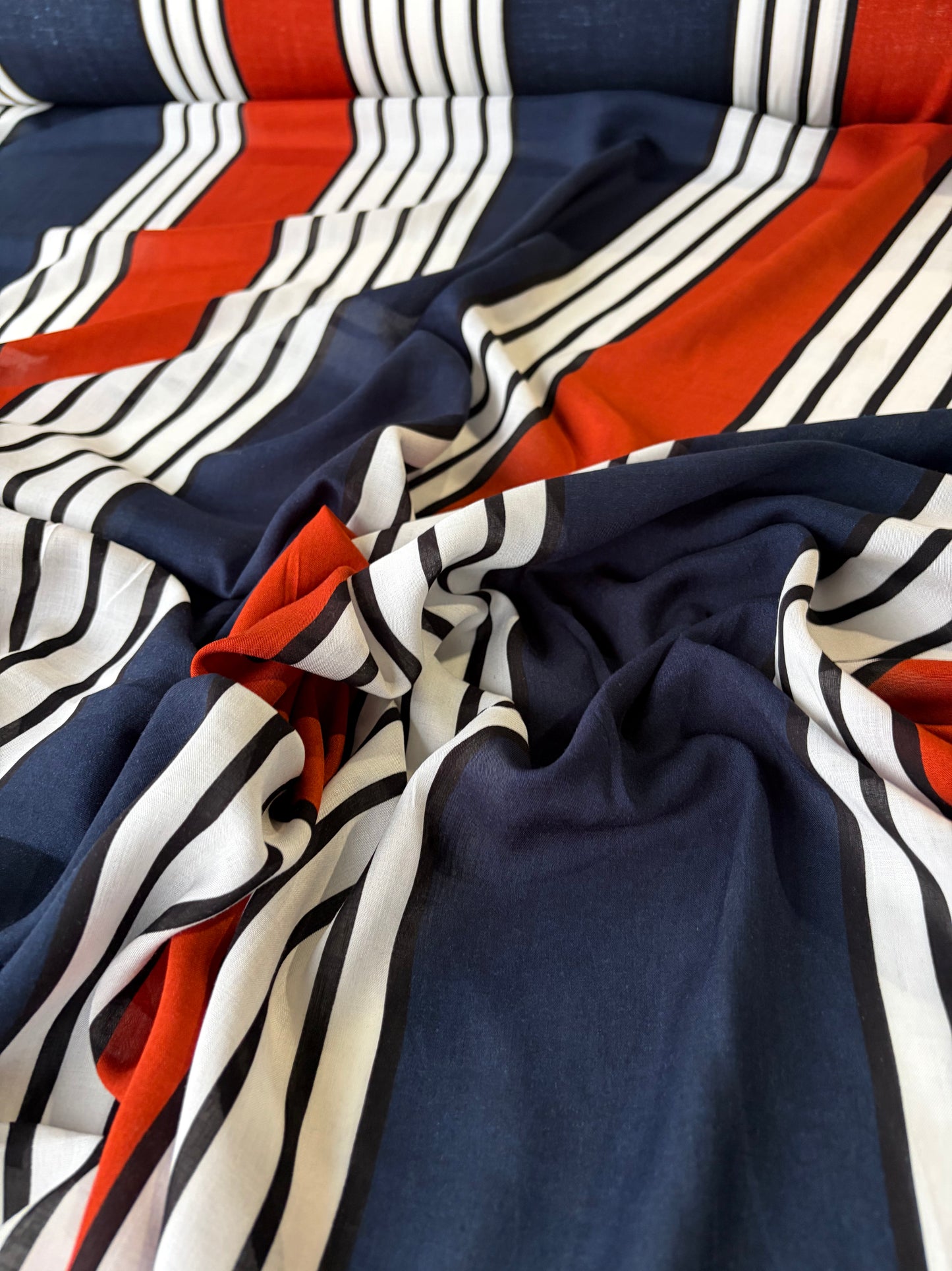 PHIL 001 viscose voile stripes