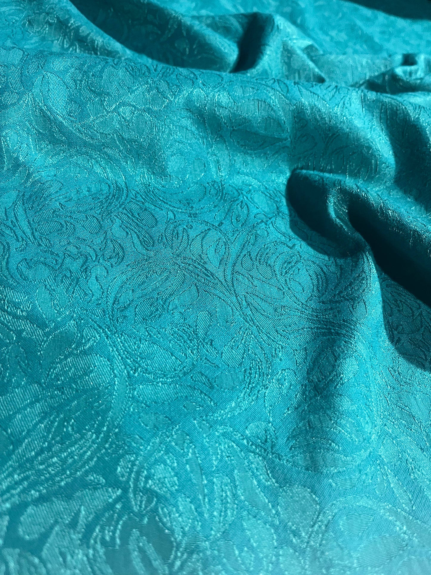 BIRMA 013 cotton stretch jacquard emerald roses