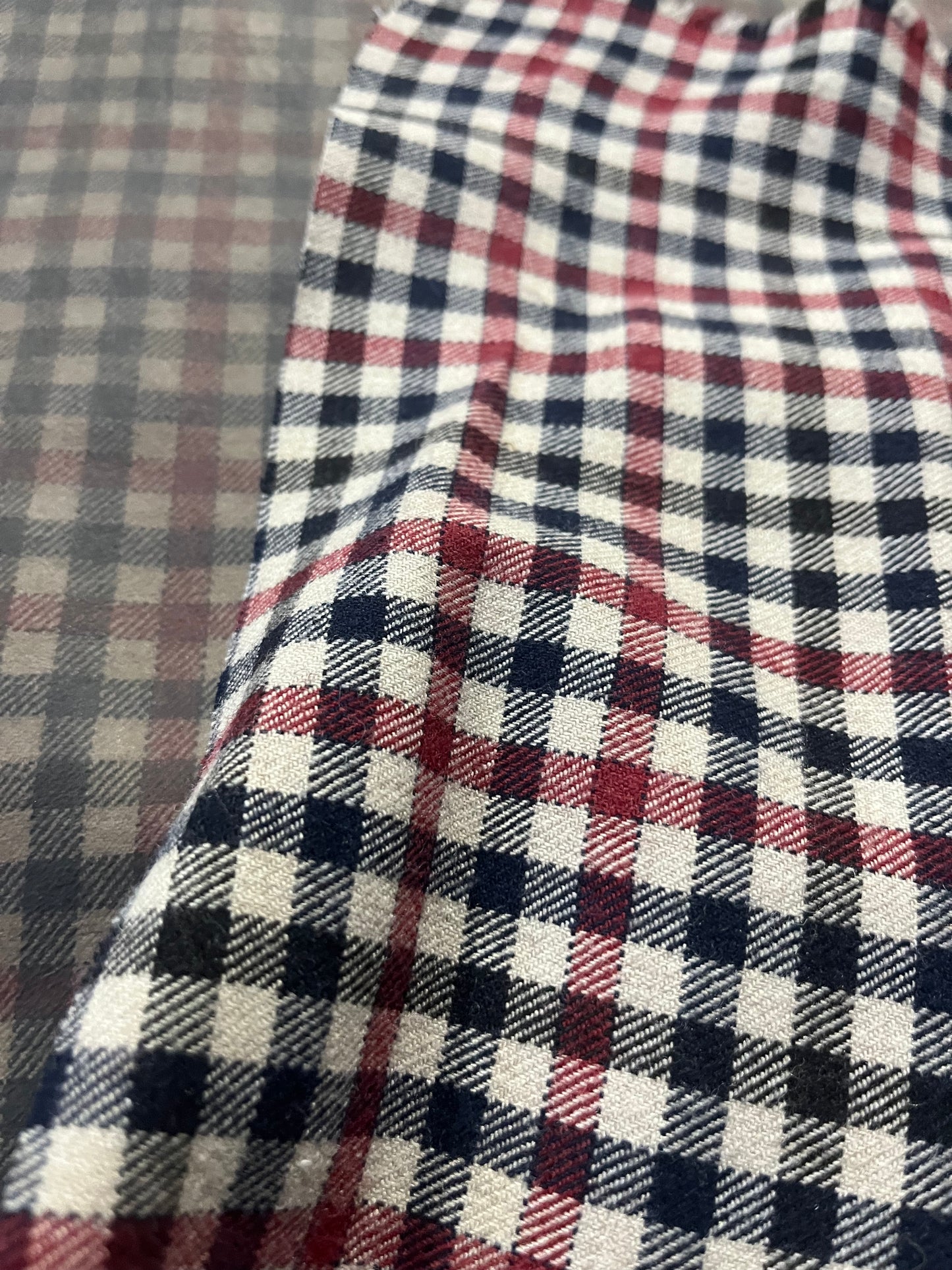 TOM 014 colourwoven woolen check for raincoats