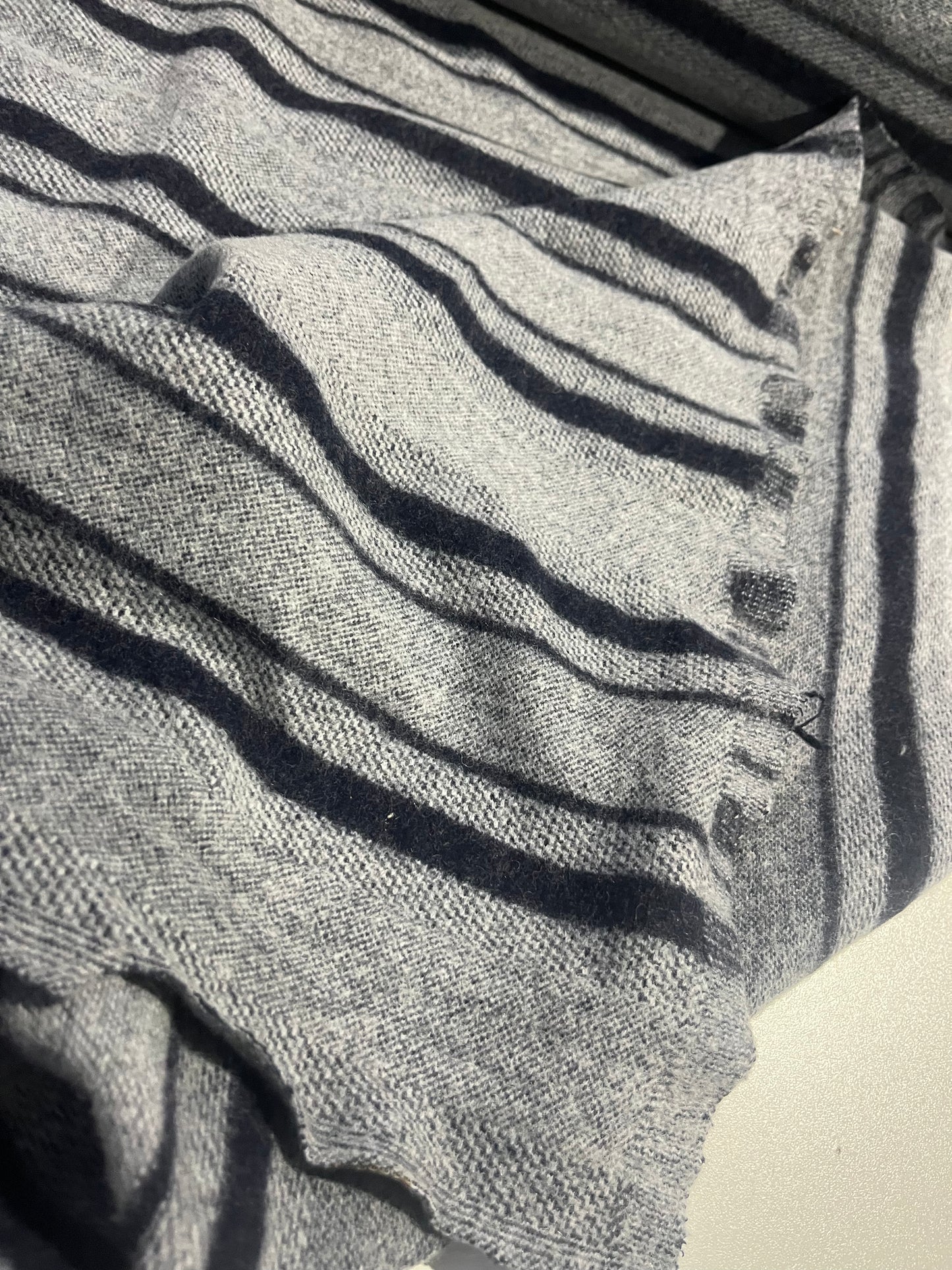 BIRMA 022 heavy wool stripes grey/navy