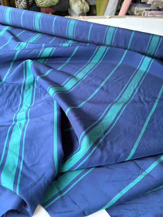 PHIL 015 shiny cotton/polyester cstripe navy/green