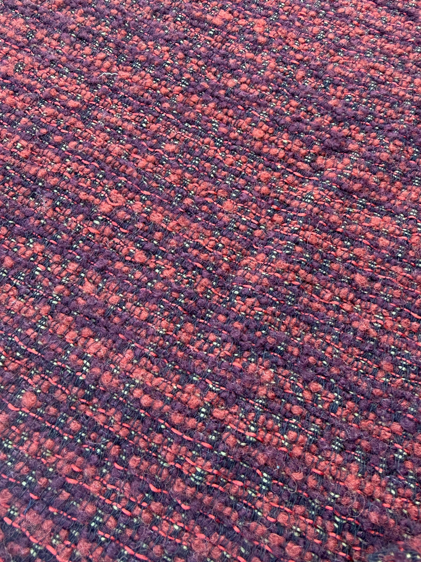 LAUREN 012 orange/brique carded wool tweed
