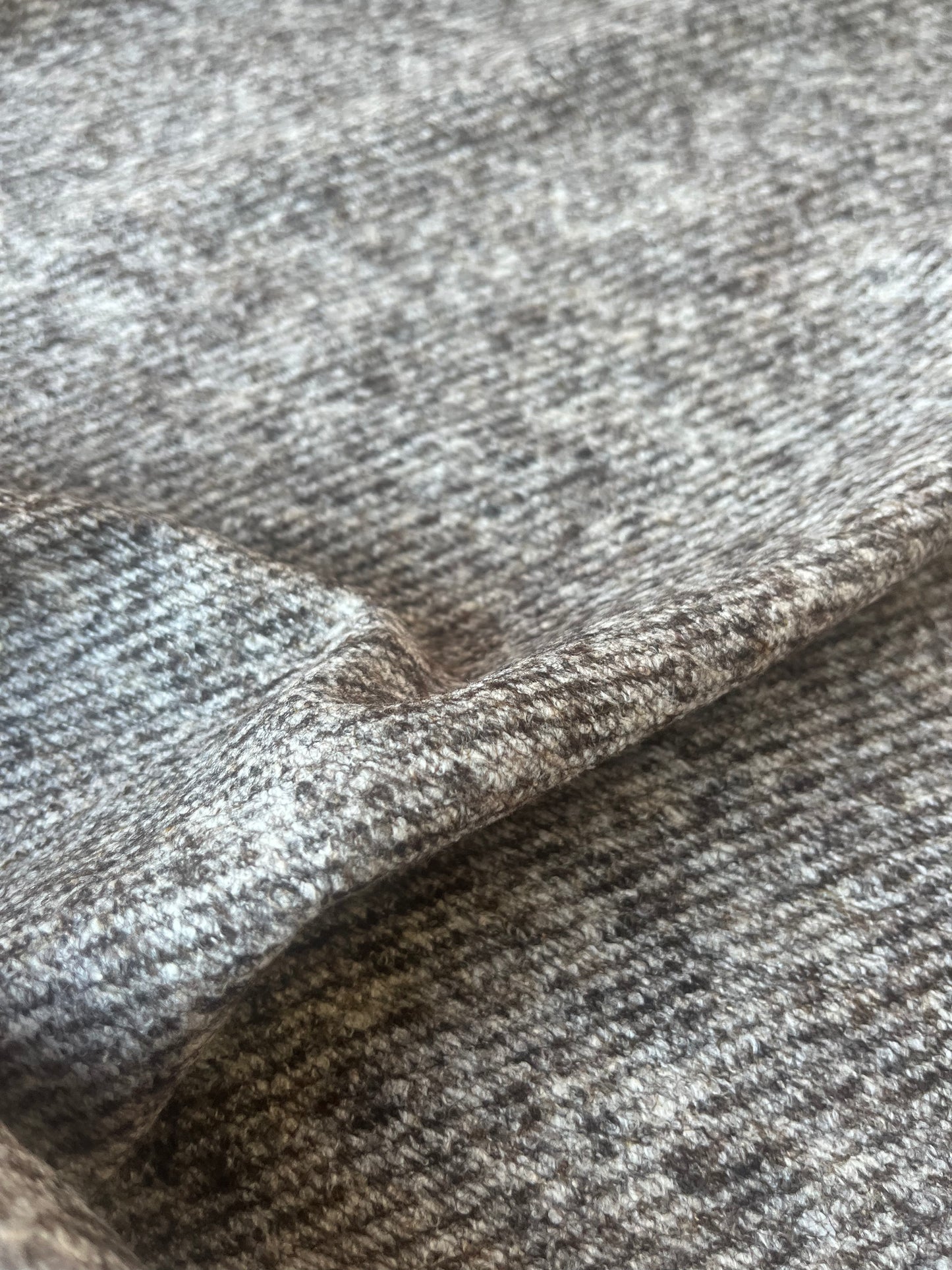ROSALIE 001 knitted wool diagonal stripe brown/grey