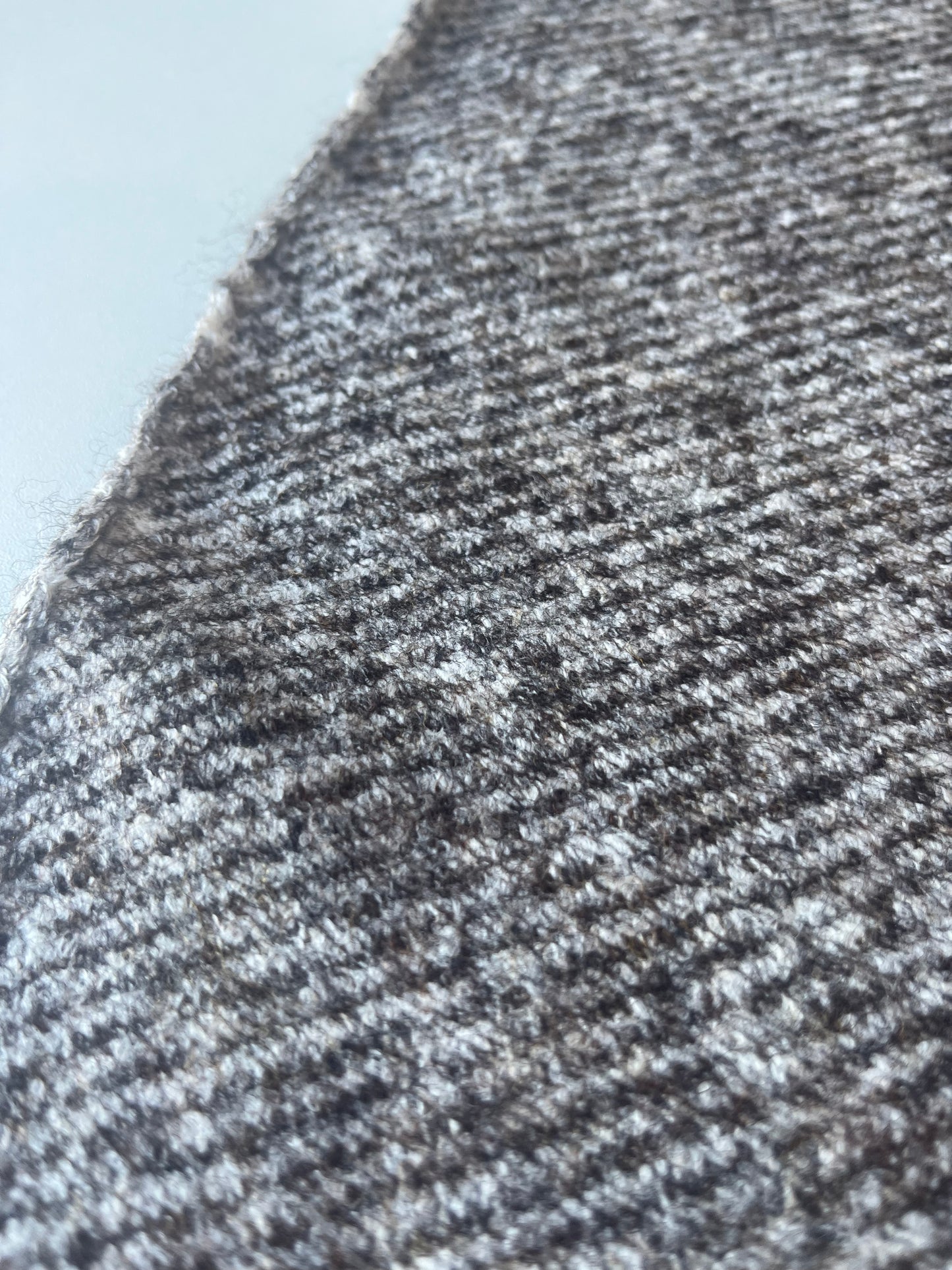 ROSALIE 001 knitted wool diagonal stripe brown/grey