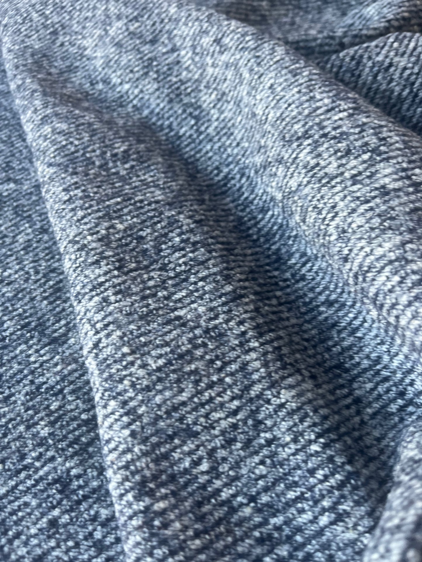 ROSALIE 002 knitted wool diagonal stripe navy/grey