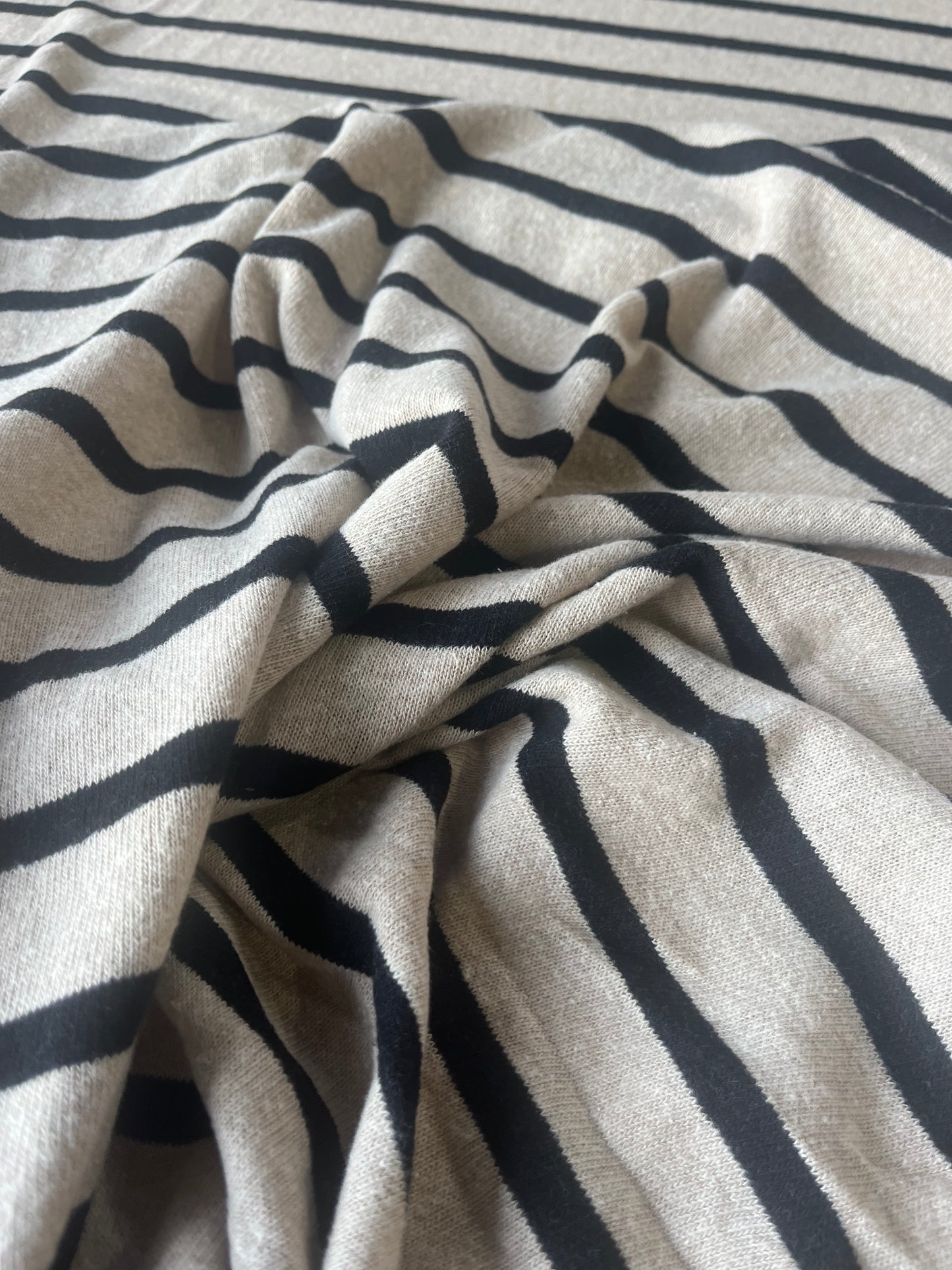ROSALIE 007 jersey with wool mastic/blaack stripes