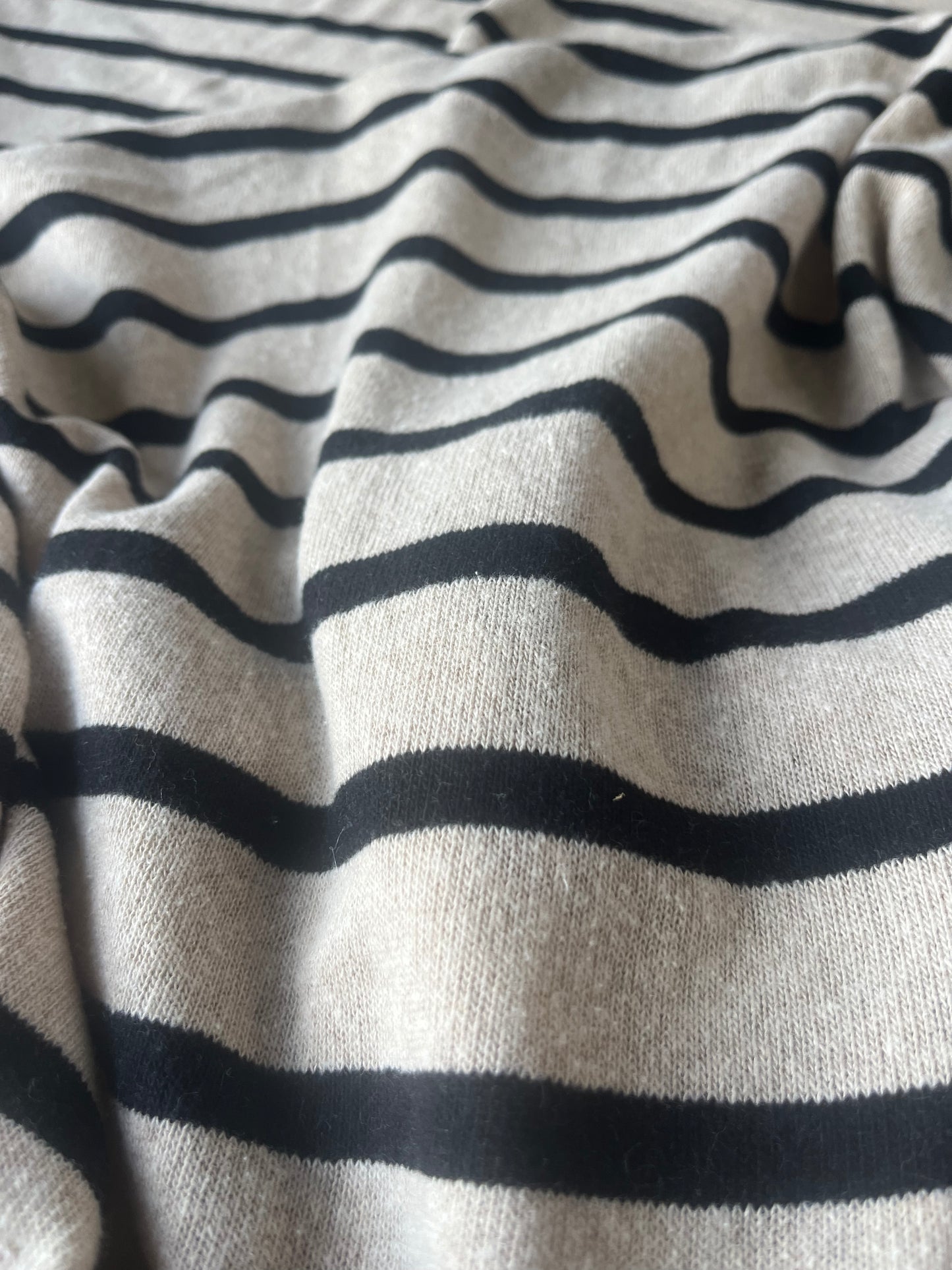 ROSALIE 007 jersey with wool mastic/blaack stripes