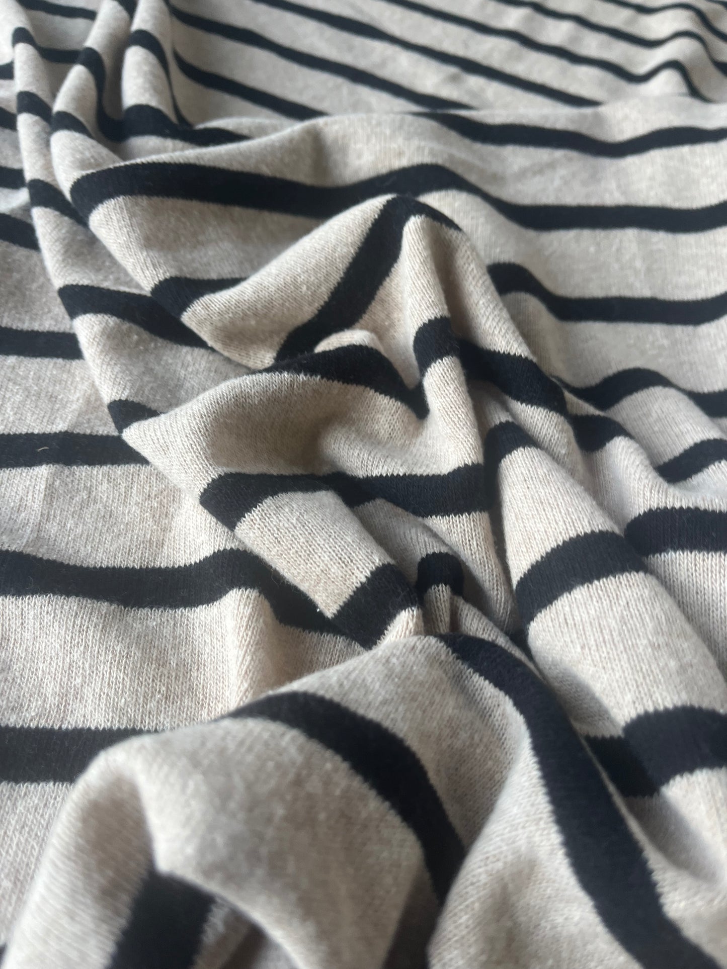 ROSALIE 007 jersey with wool mastic/blaack stripes