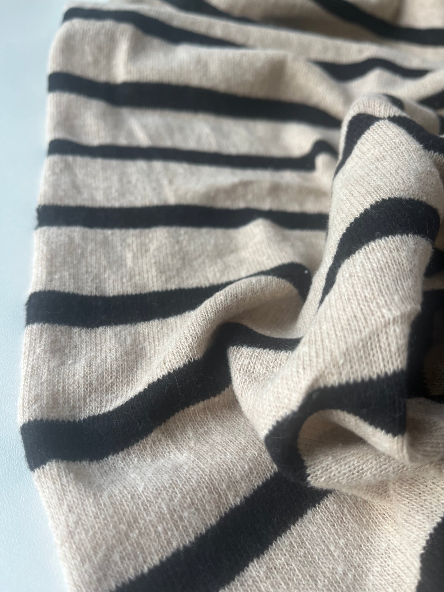 ROSALIE 007 jersey with wool mastic/blaack stripes
